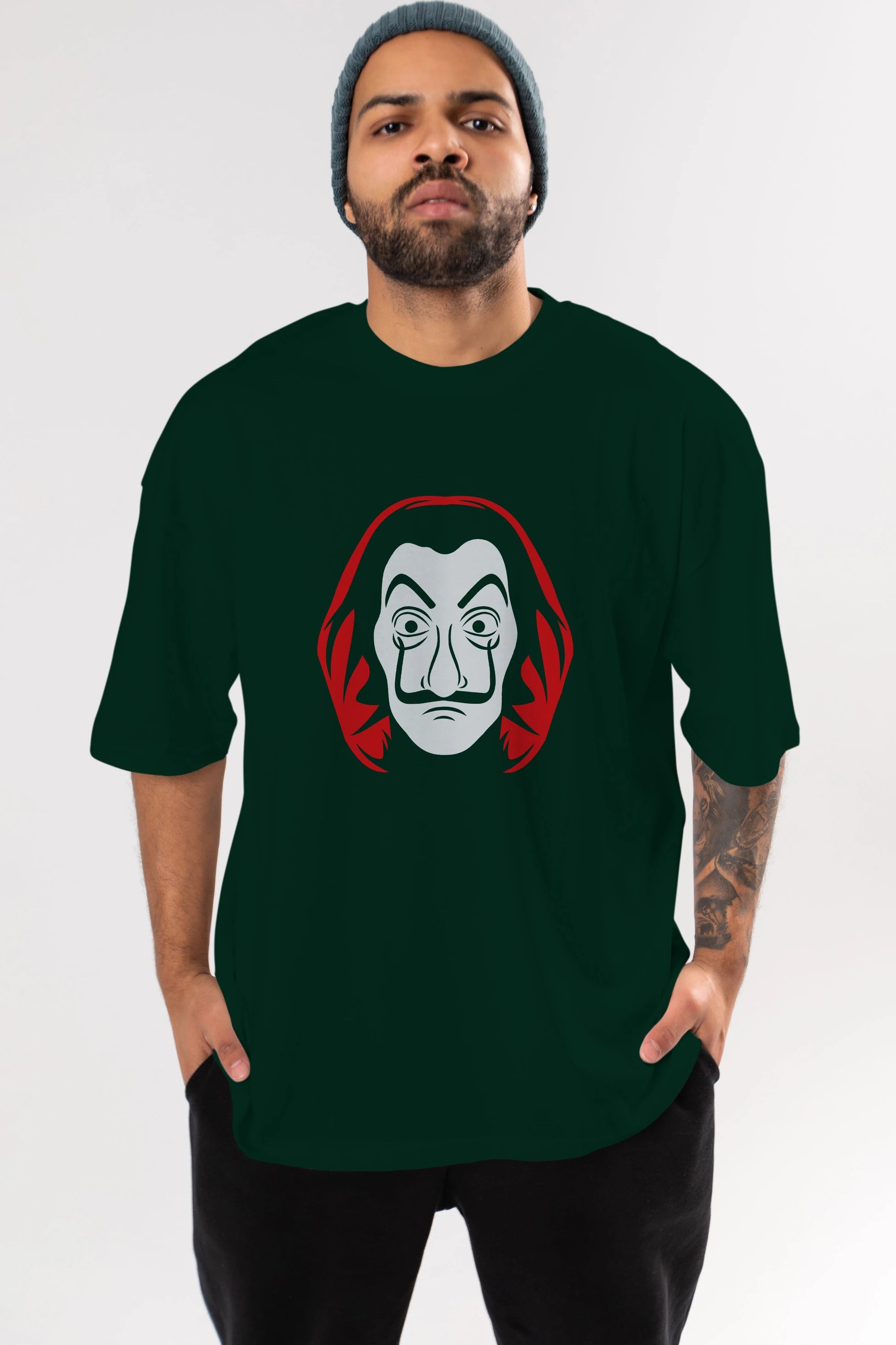 La Casa De Papel (8) Ön Baskılı Oversize t-shirt Erkek Kadın Unisex %100 Pamuk Bisiklet Yaka tişort