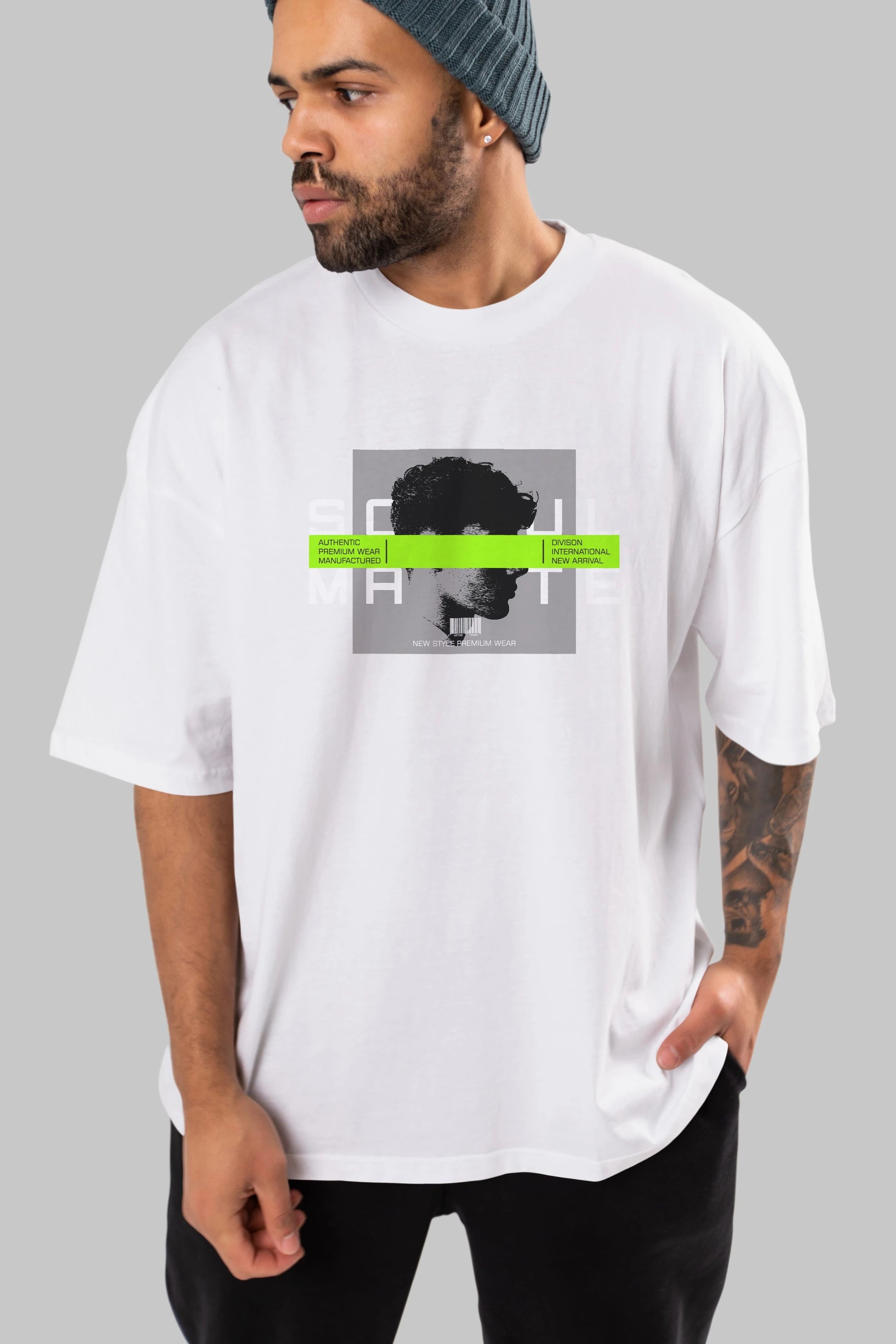 Soul Mate Ön Baskılı Oversize t-shirt Erkek Kadın Unisex