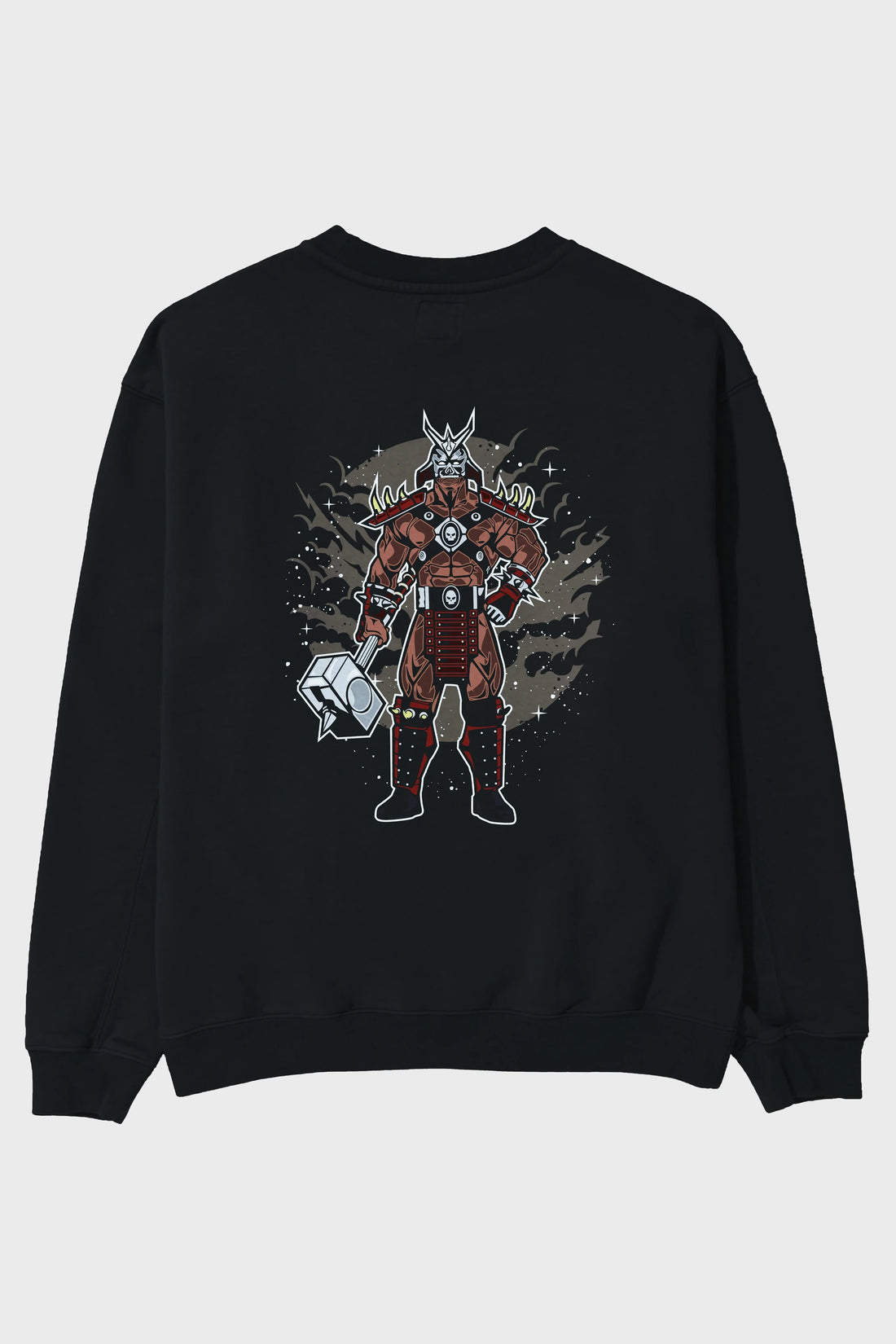 SHOU KHAN Arka Baskılı Oversize Sweatshirt Erkek Kadın Unisex