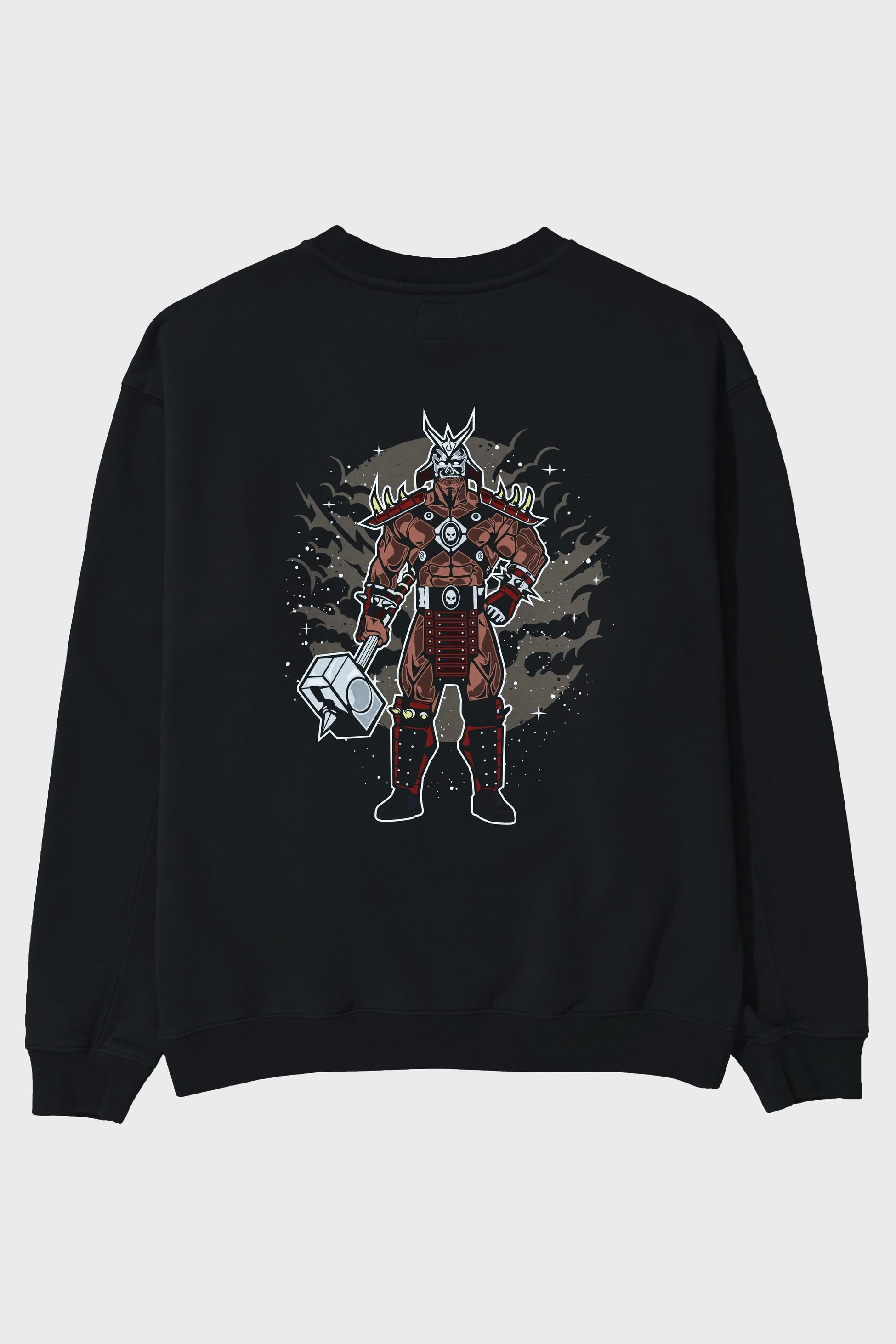 SHOU KHAN Arka Baskılı Oversize Sweatshirt Erkek Kadın Unisex