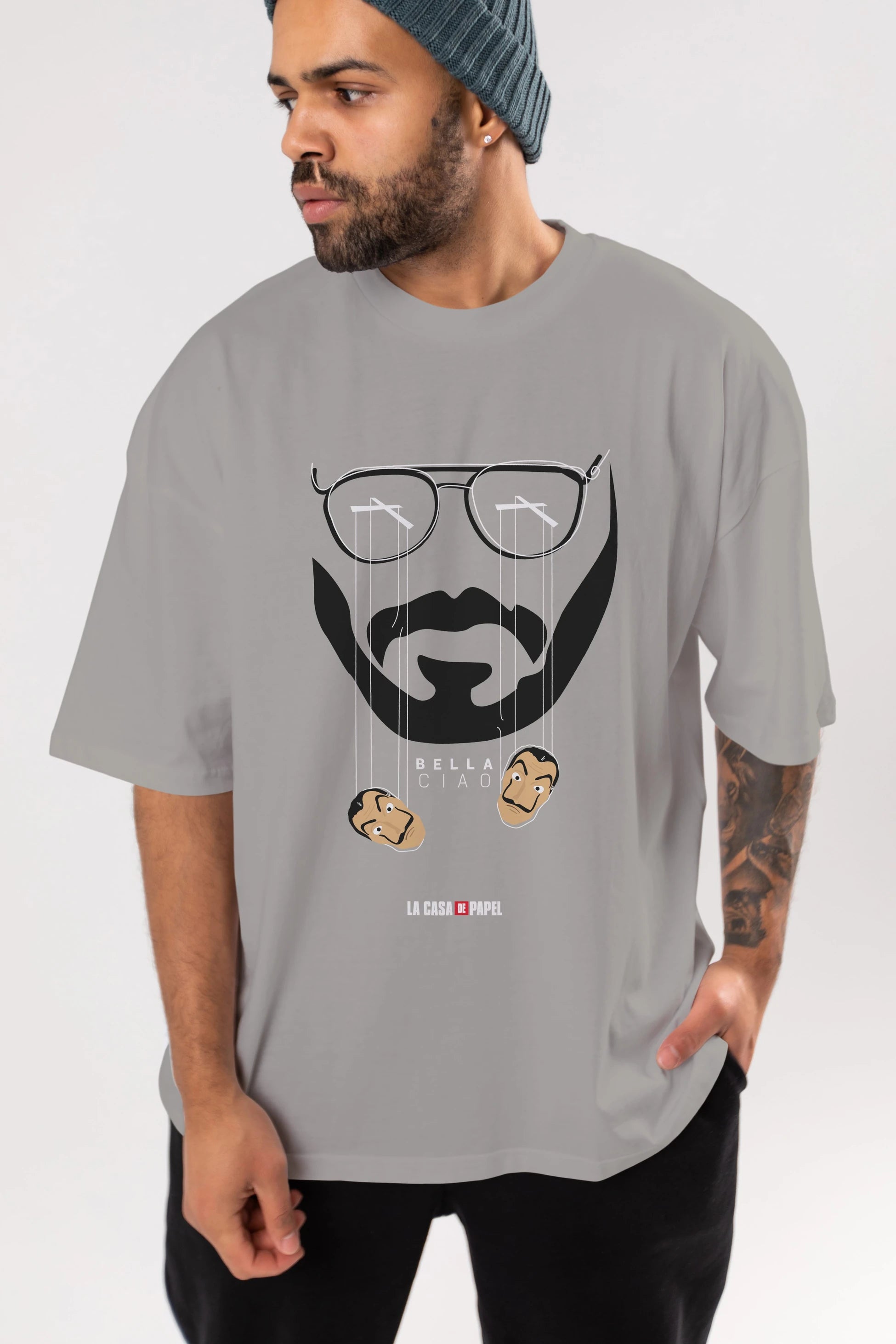 La Casa De Papel (11) Ön Baskılı Oversize t-shirt Erkek Kadın Unisex %100 Pamuk Bisiklet Yaka tişort