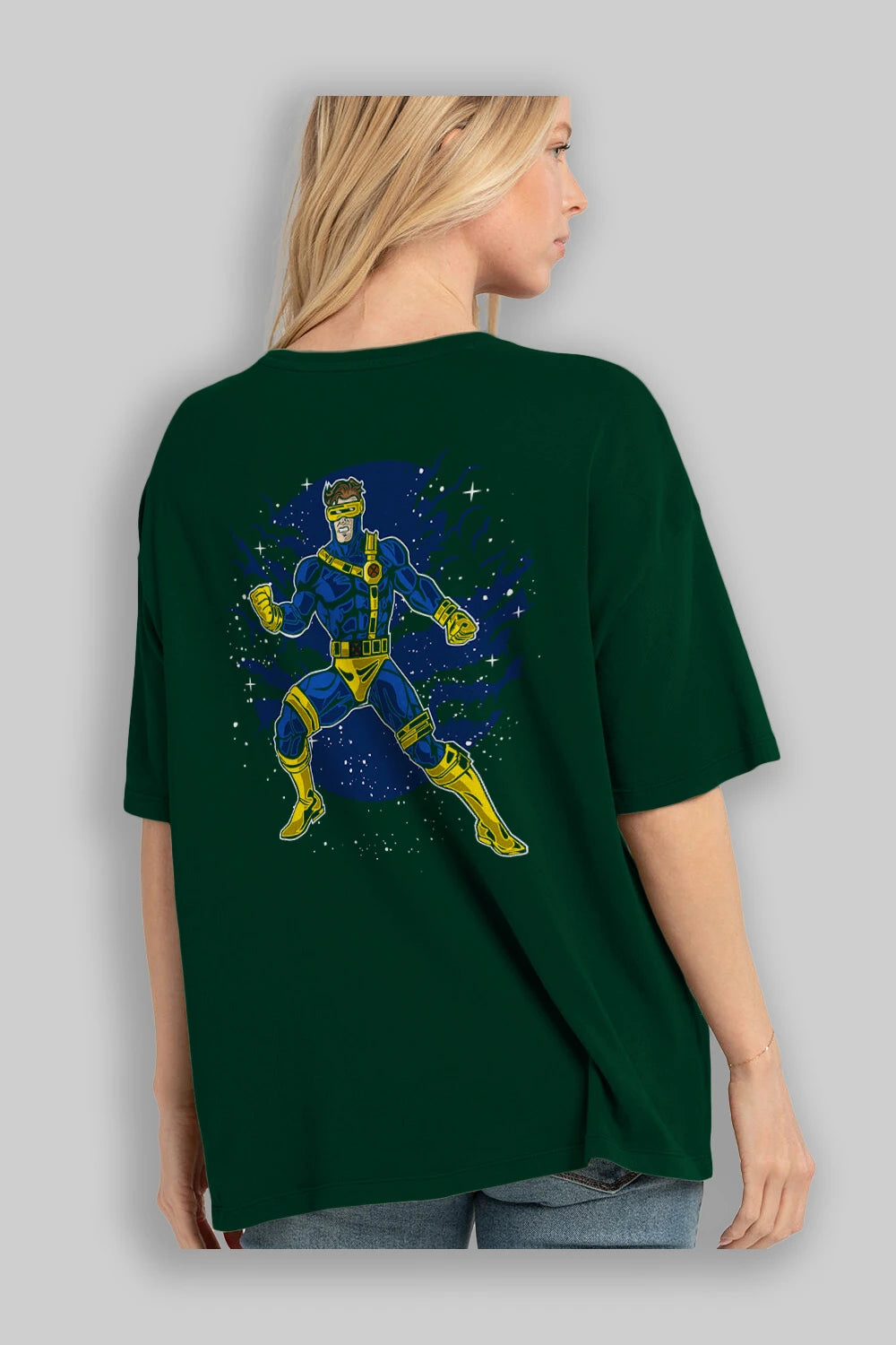 CYCLOPS Arka Baskılı Oversize t-shirt Erkek Kadın Unisex %100 Pamuk
