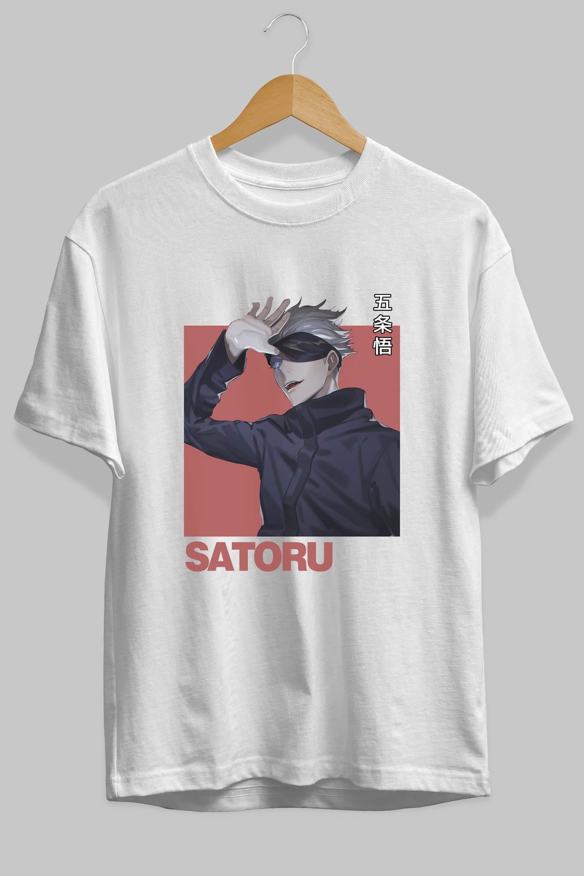 SATORU GOJO 2 Anime Ön Baskılı Oversize t-shirt %100 pamuk Erkek Kadın Unisex
