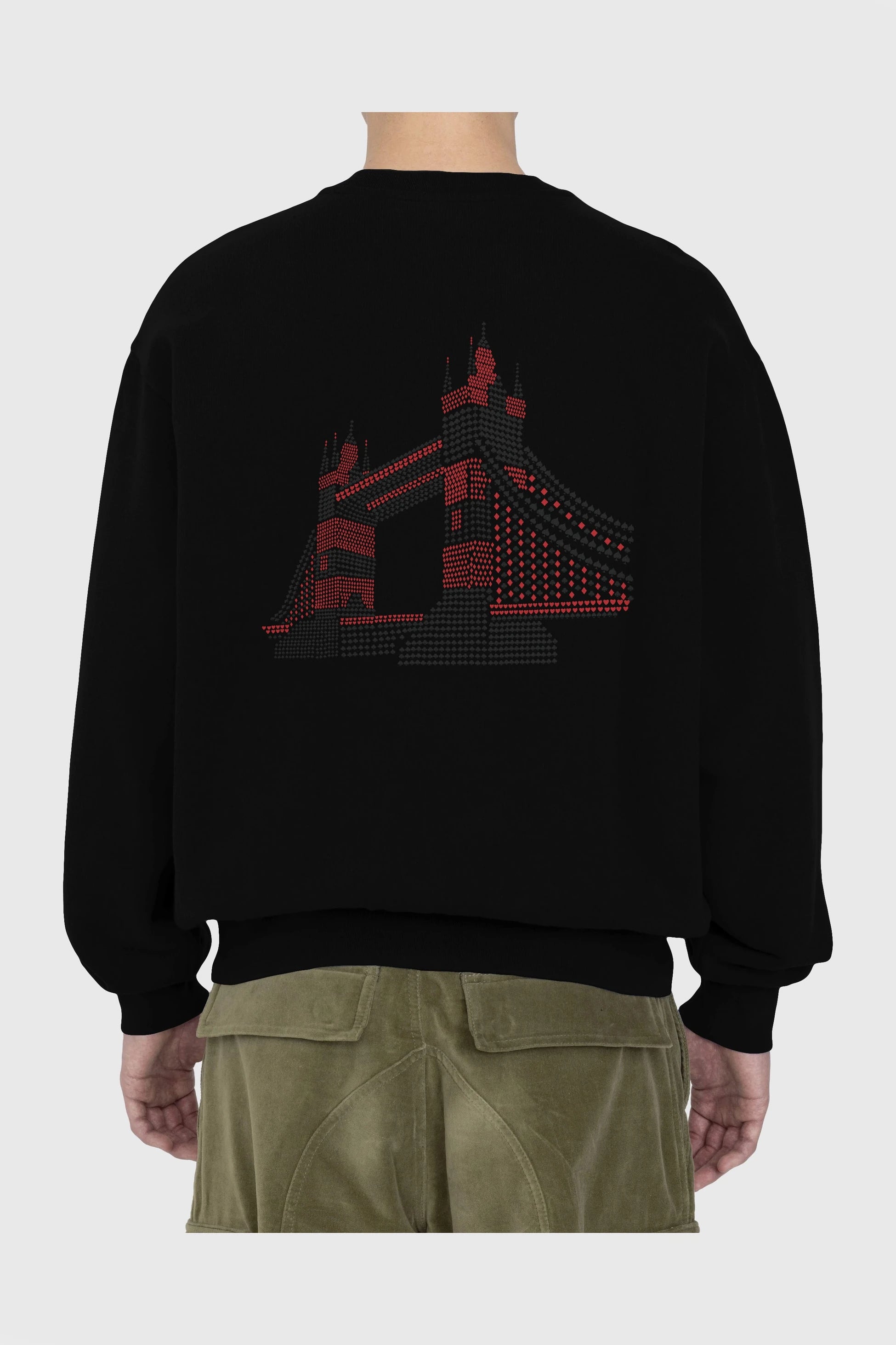 The Bridge Arka Baskılı Oversize Sweatshirt Erkek Kadın Unisex