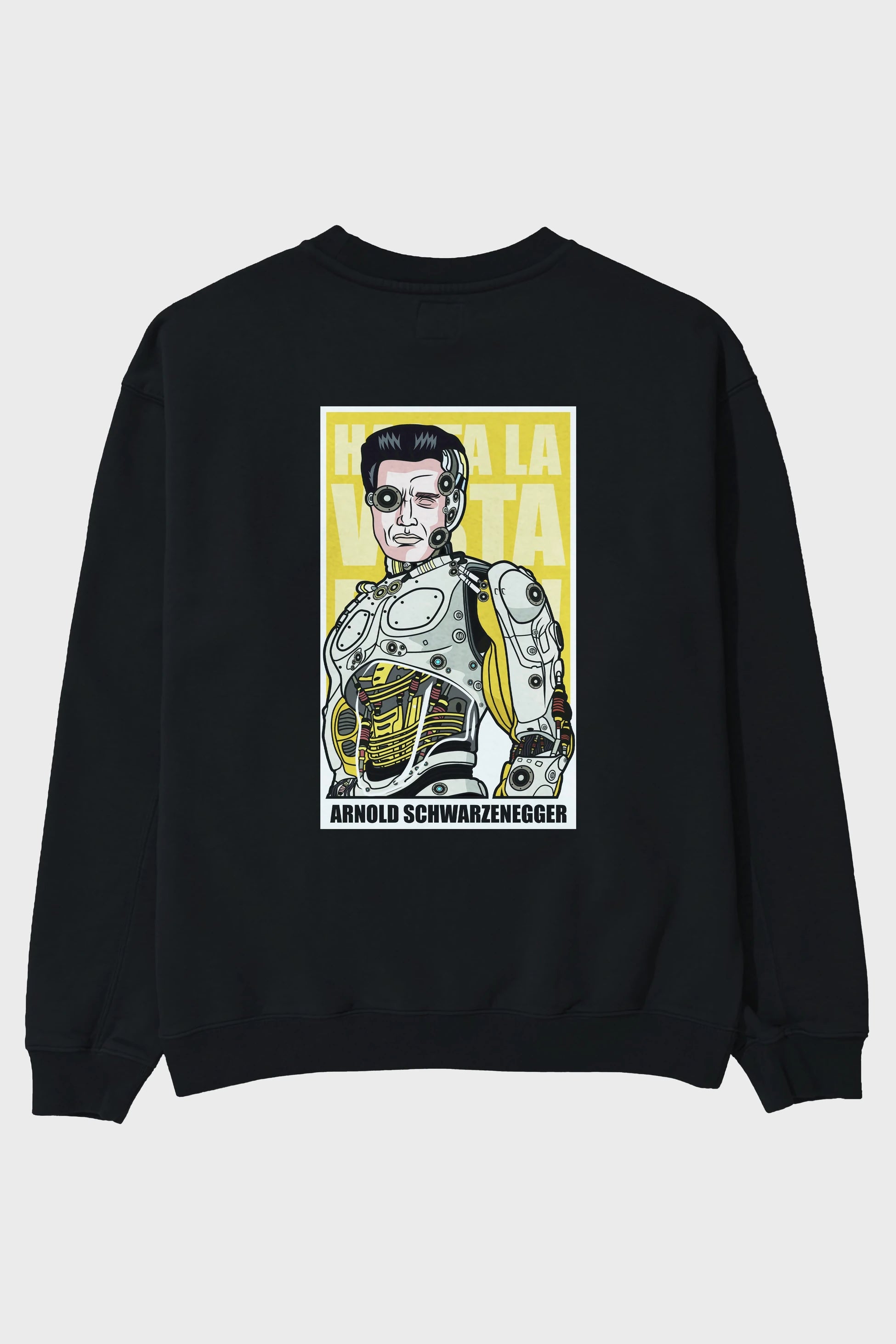 Arnold Robot Human Arka Baskılı Oversize Sweatshirt Erkek Kadın Unisex