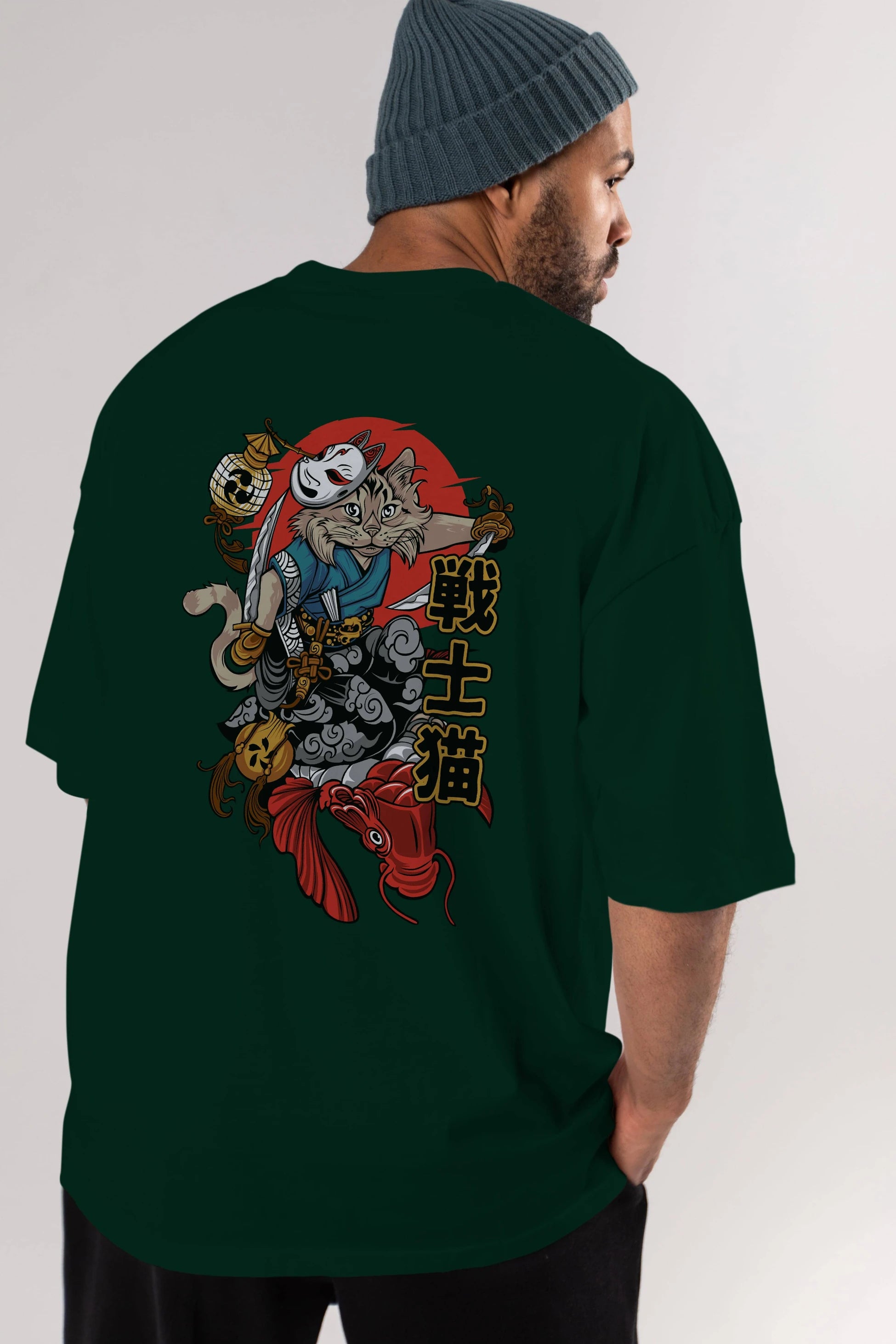 TRIBAL (2) Anime Arka Baskılı Oversize t-shirt Erkek Kadın Unisex