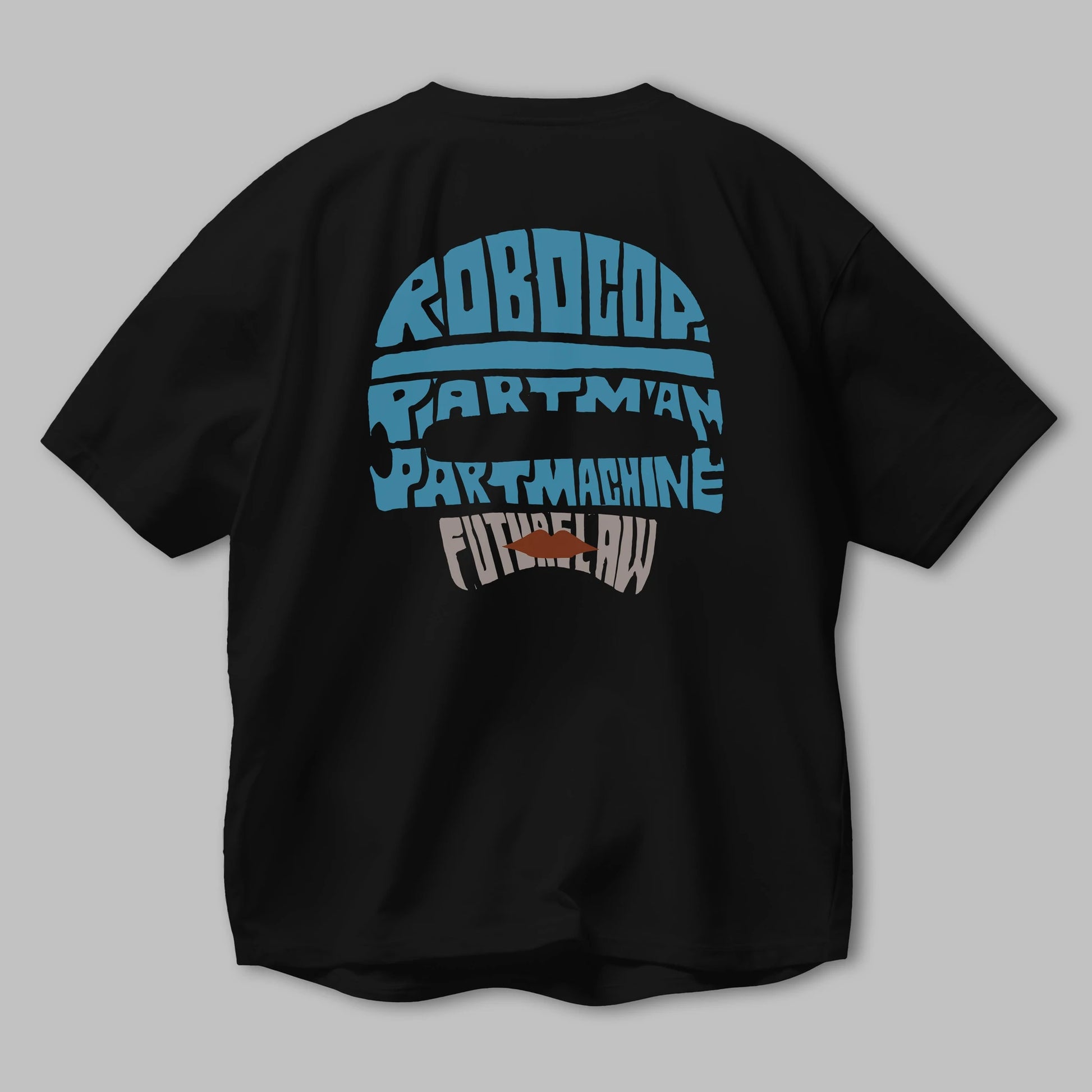 Robocop Arka Baskılı Oversize t-shirt %100 pamuk Erkek Kadın Unisex