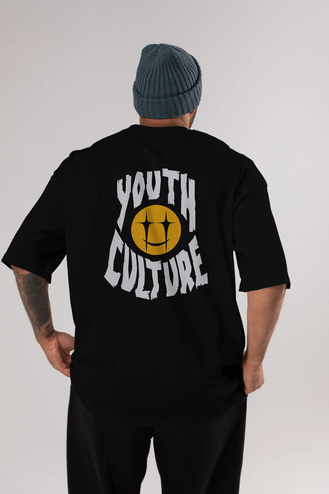 Youth Culture Arka Baskılı Oversize t-shirt Erkek Kadın Unisex