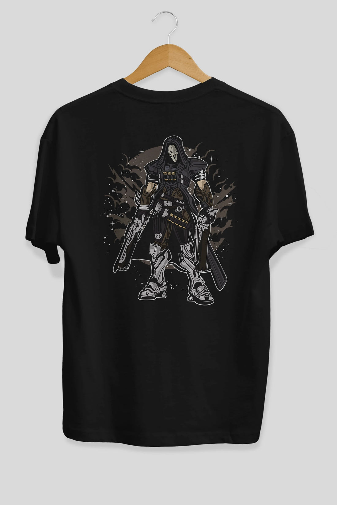 REAPER Arka Baskılı Oversize t-shirt Erkek Kadın Unisex %100 Pamuk