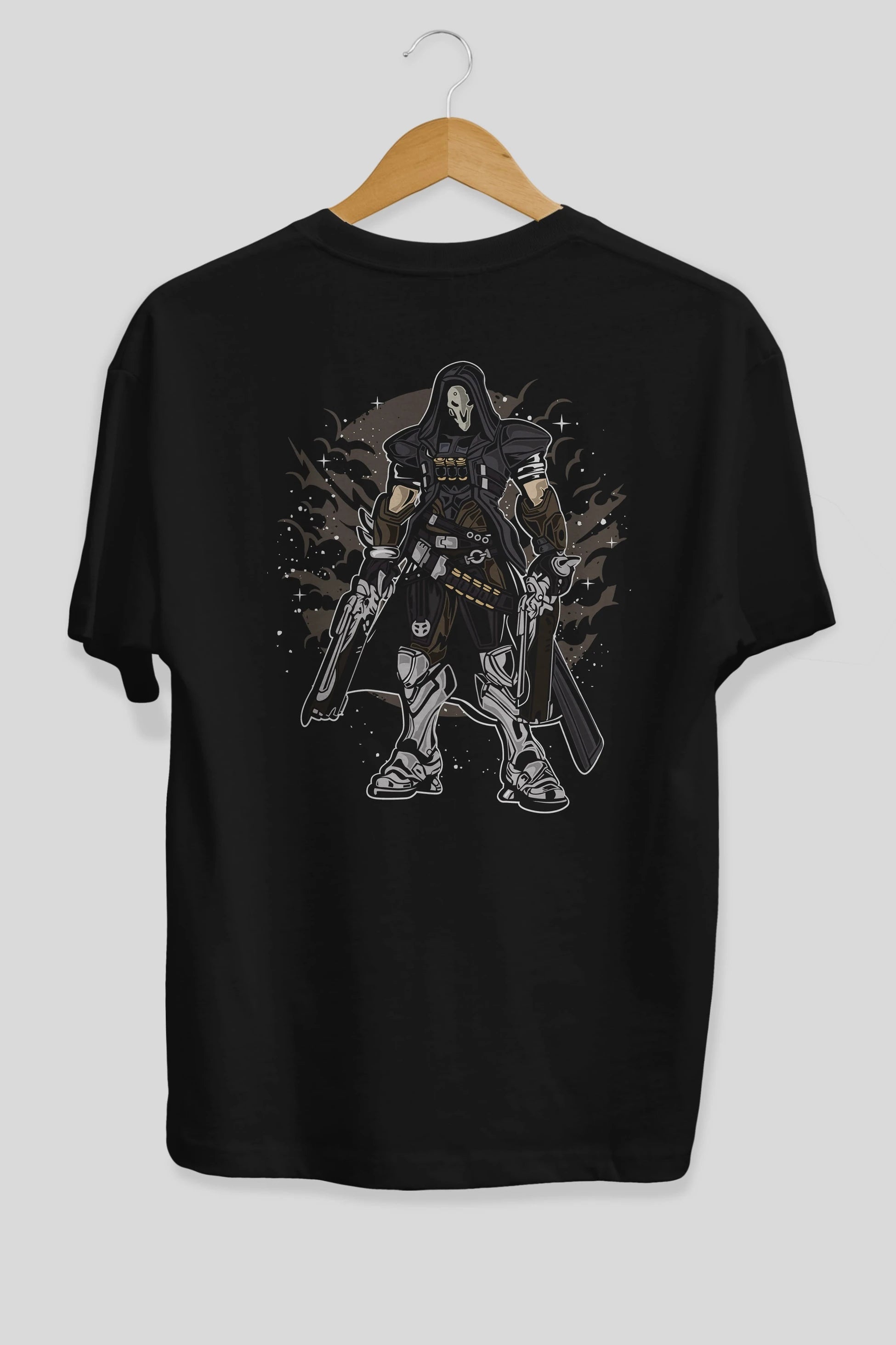 REAPER Arka Baskılı Oversize t-shirt Erkek Kadın Unisex %100 Pamuk