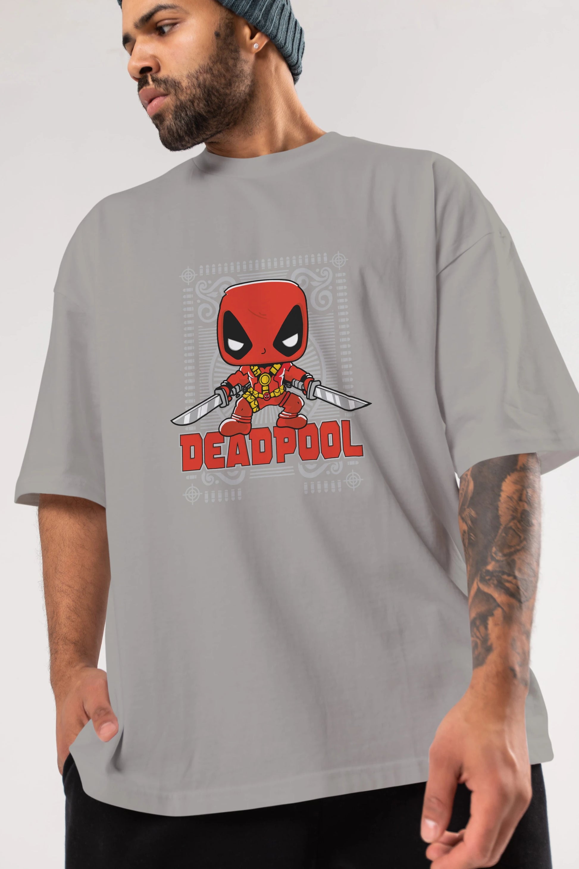 Deadpool (17) Ön Baskılı Oversize t-shirt Erkek Kadın Unisex %100 Pamuk Bisiklet Yaka tişort