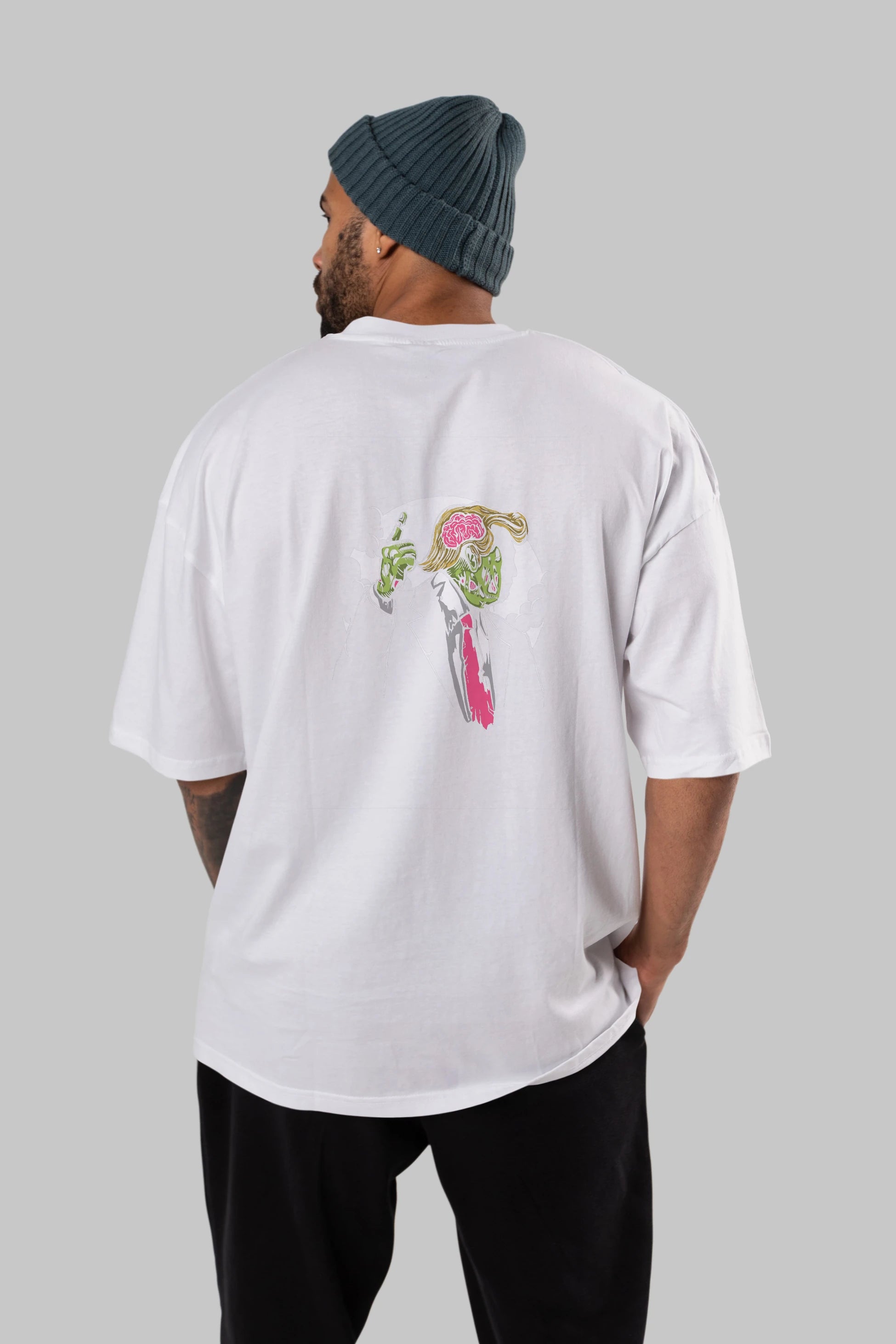 Make Zombie Great Again Arka Baskılı Oversize t-shirt Erkek Kadın Unisex %100 Pamuk