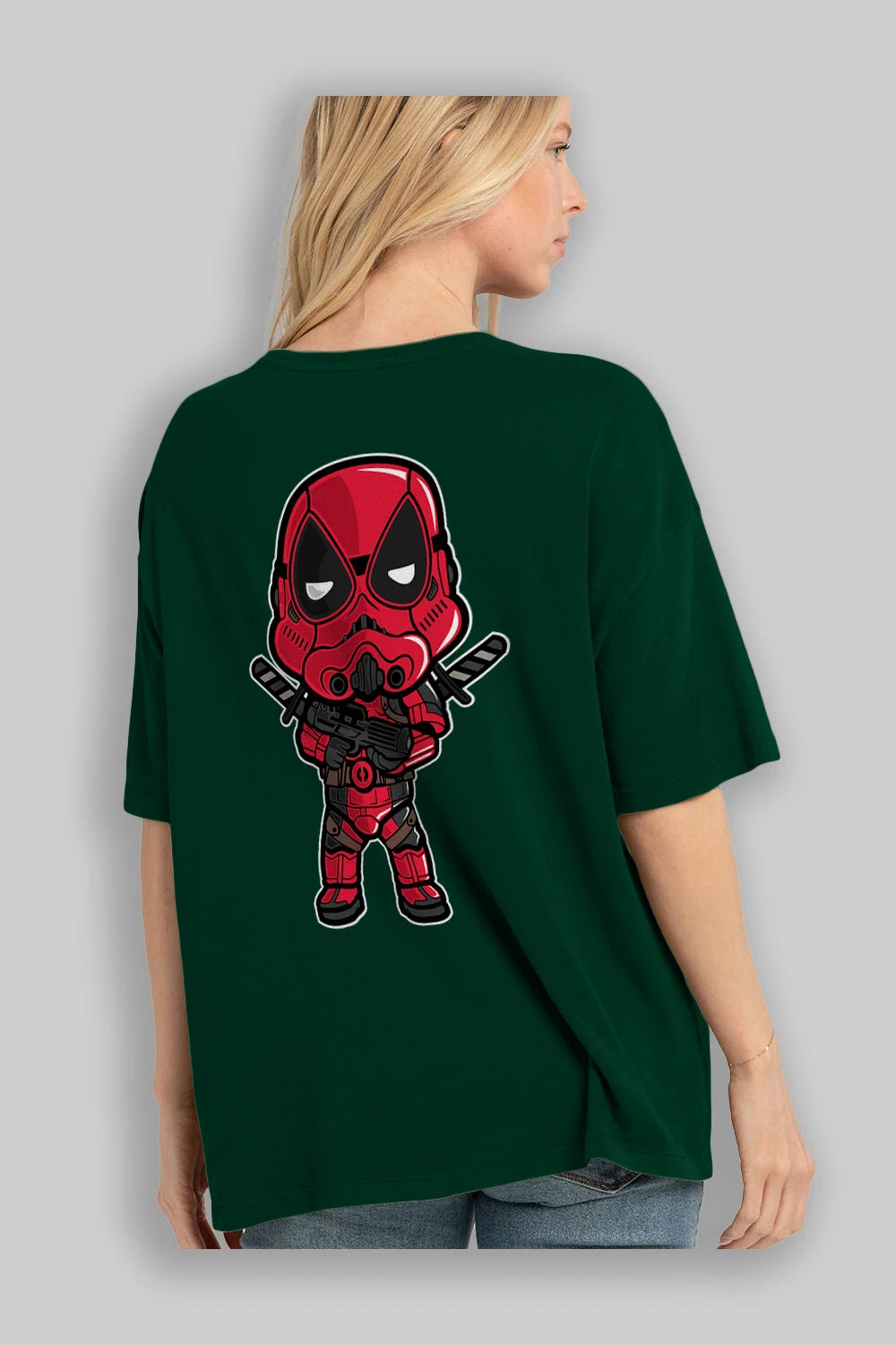 Deadpool (22) Arka Baskılı Oversize t-shirt Erkek Kadın Unisex %100 Pamuk Bisiklet Yaka tişort