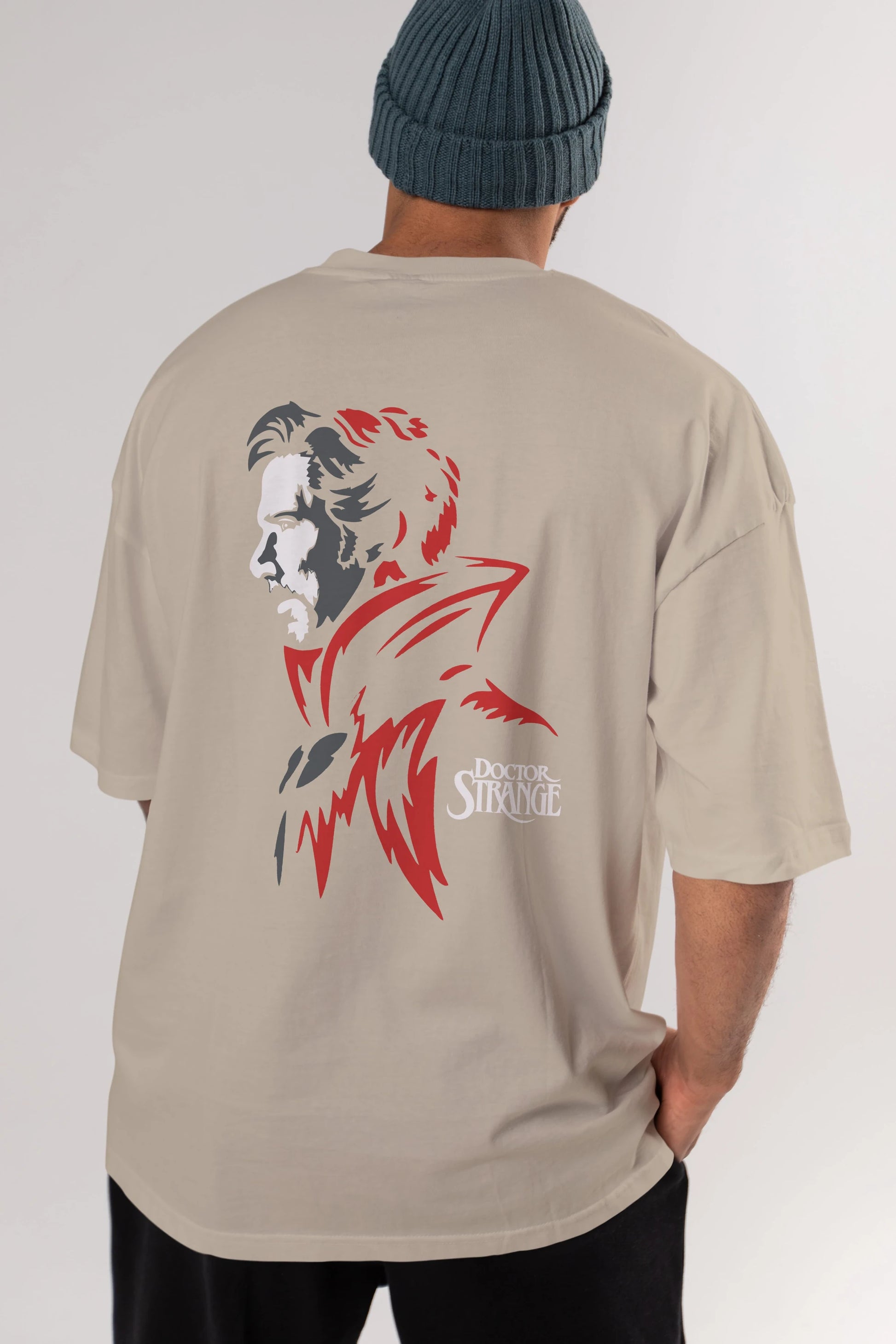 Doctor Strange (2) Arka Baskılı Oversize t-shirt Erkek Kadın Unisex %100 Pamuk Bisiklet Yaka tişort