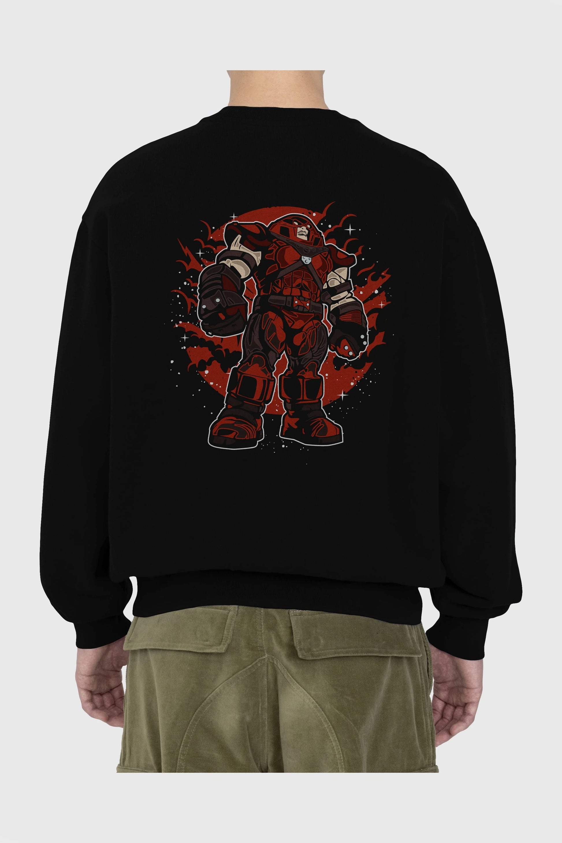 JUGERNAUT Arka Baskılı Oversize Sweatshirt Erkek Kadın Unisex
