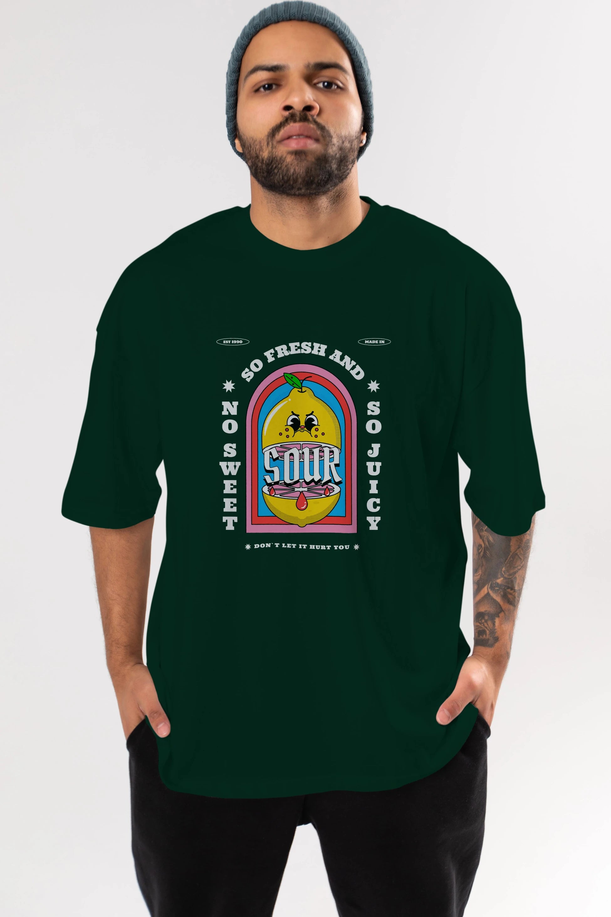 So Fresh And Sour Ön Baskılı Oversize t-shirt Erkek Kadın Unisex