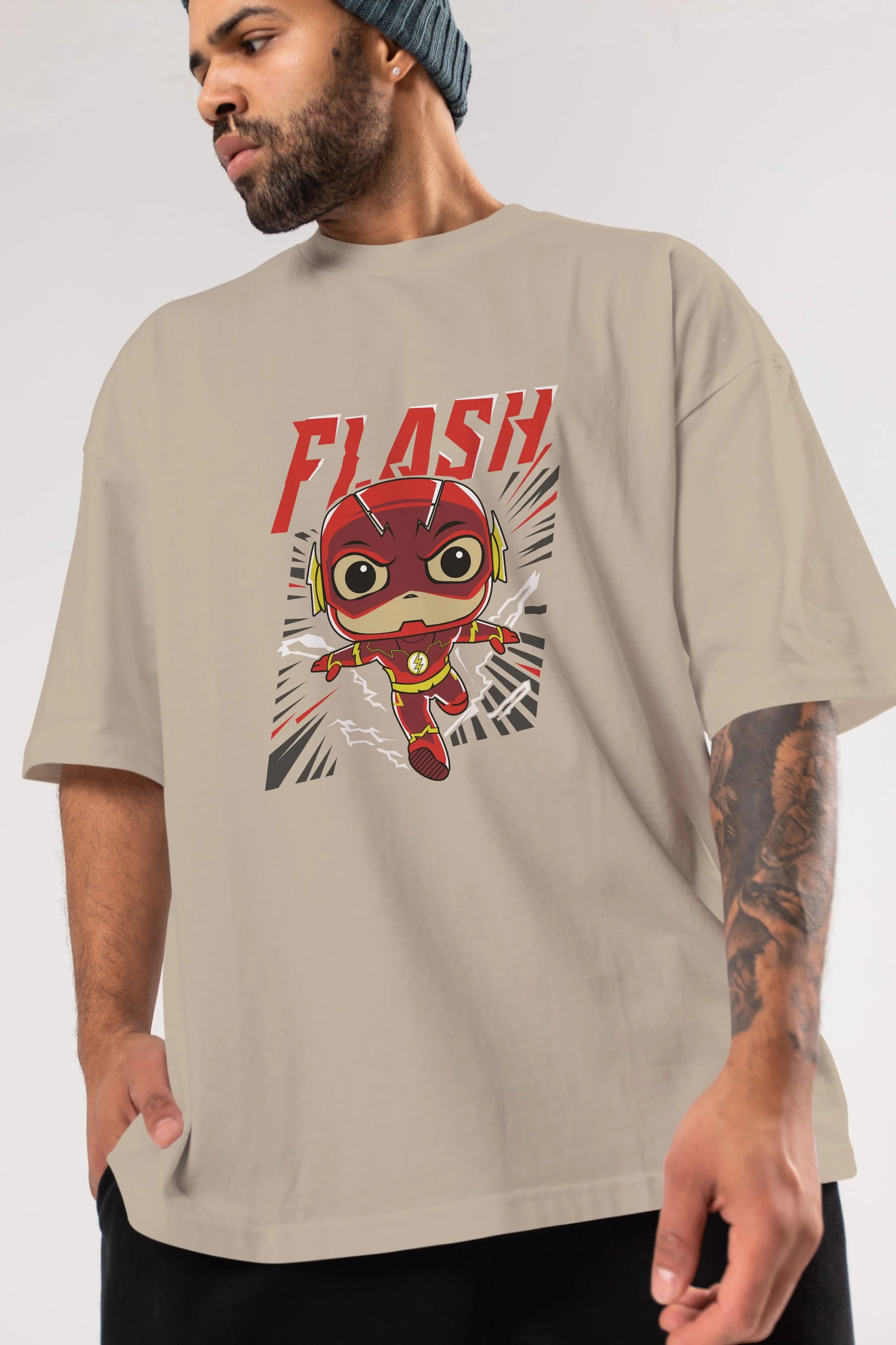 Flash Avengers (4) Ön Baskılı Oversize t-shirt Erkek Kadın Unisex %100 Pamuk Bisiklet Yaka tişort