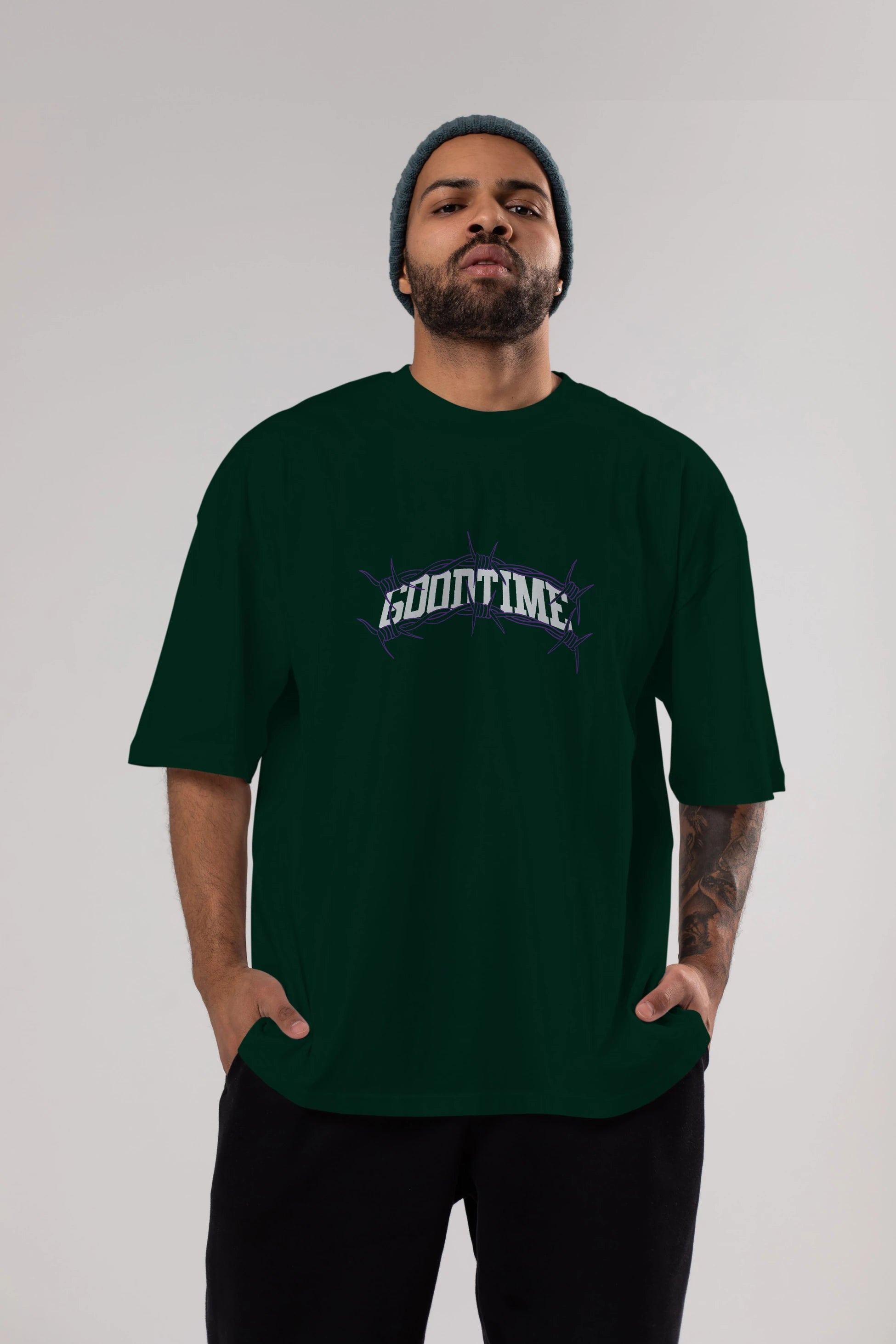 Good Time Ön Baskılı Oversize t-shirt Erkek Kadın Unisex