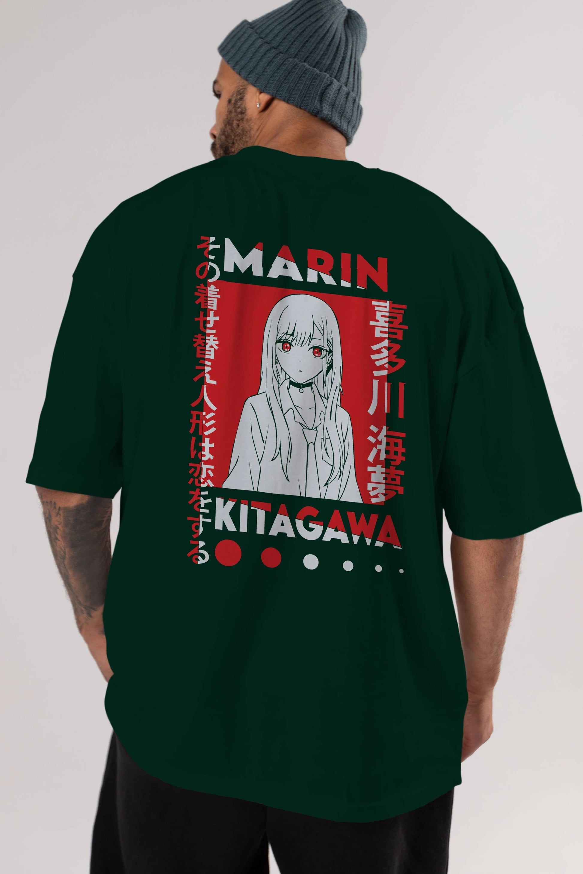 MARIN KITAGAWA Anime Arka Baskılı Oversize t-shirt Erkek Kadın Unisex