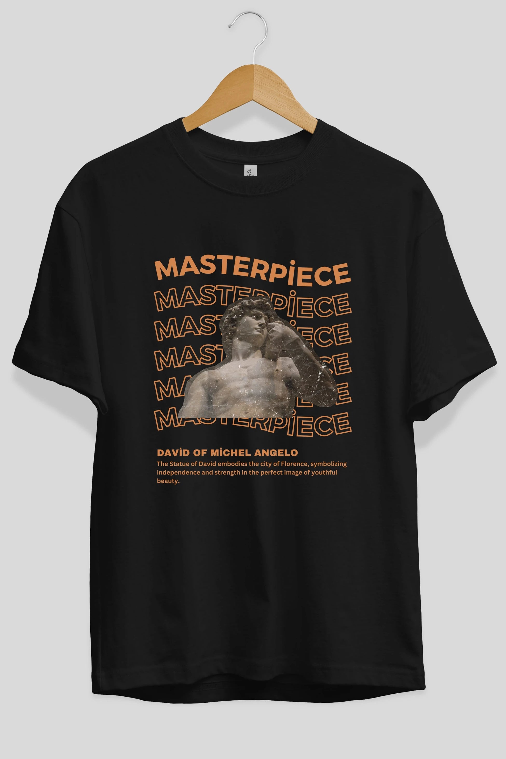Masterpiece Yazılı Ön Baskılı Oversize t-shirt Erkek Kadın Unisex