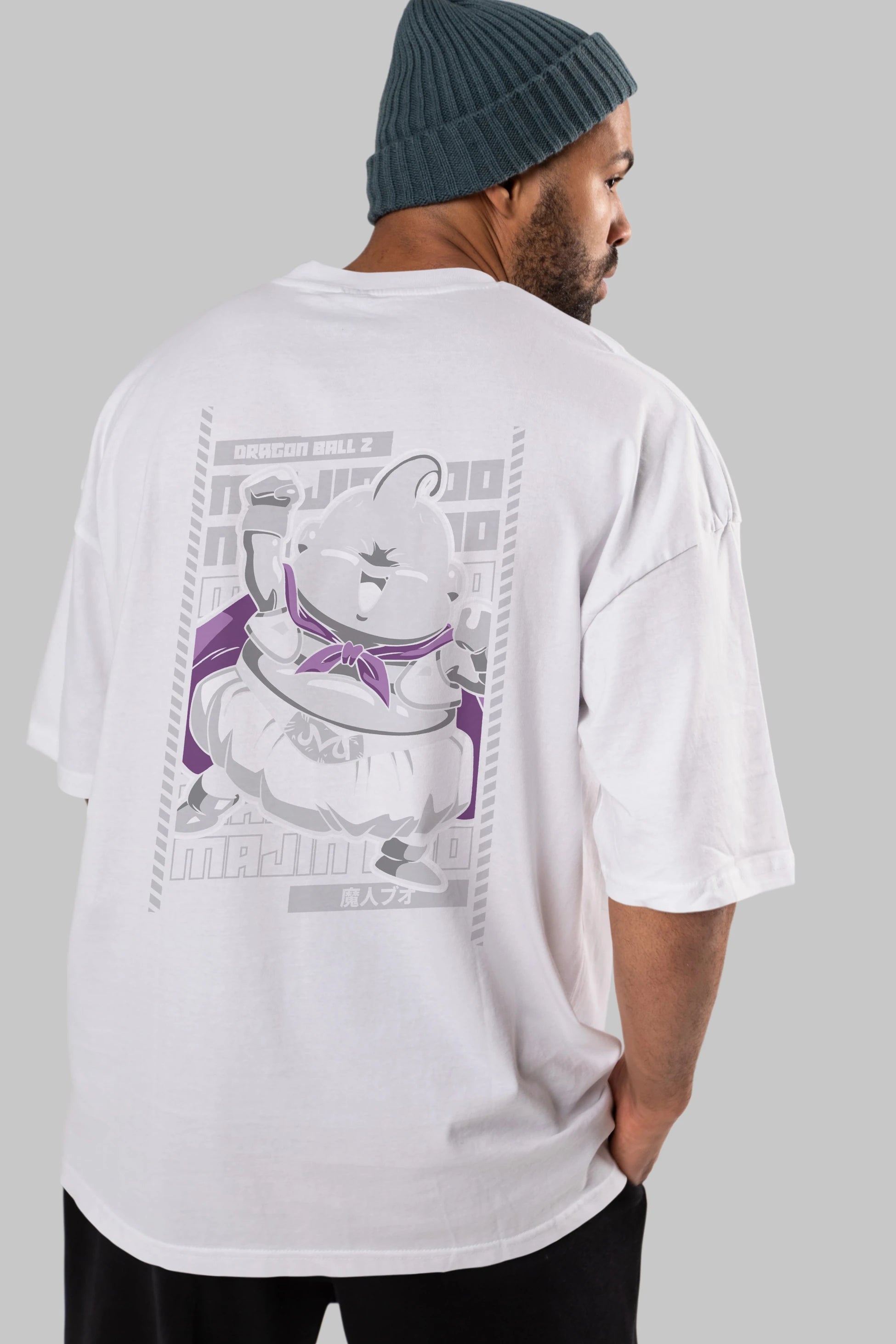 MAJIN BOO2 Anime Arka Baskılı Oversize t-shirt Erkek Kadın Unisex