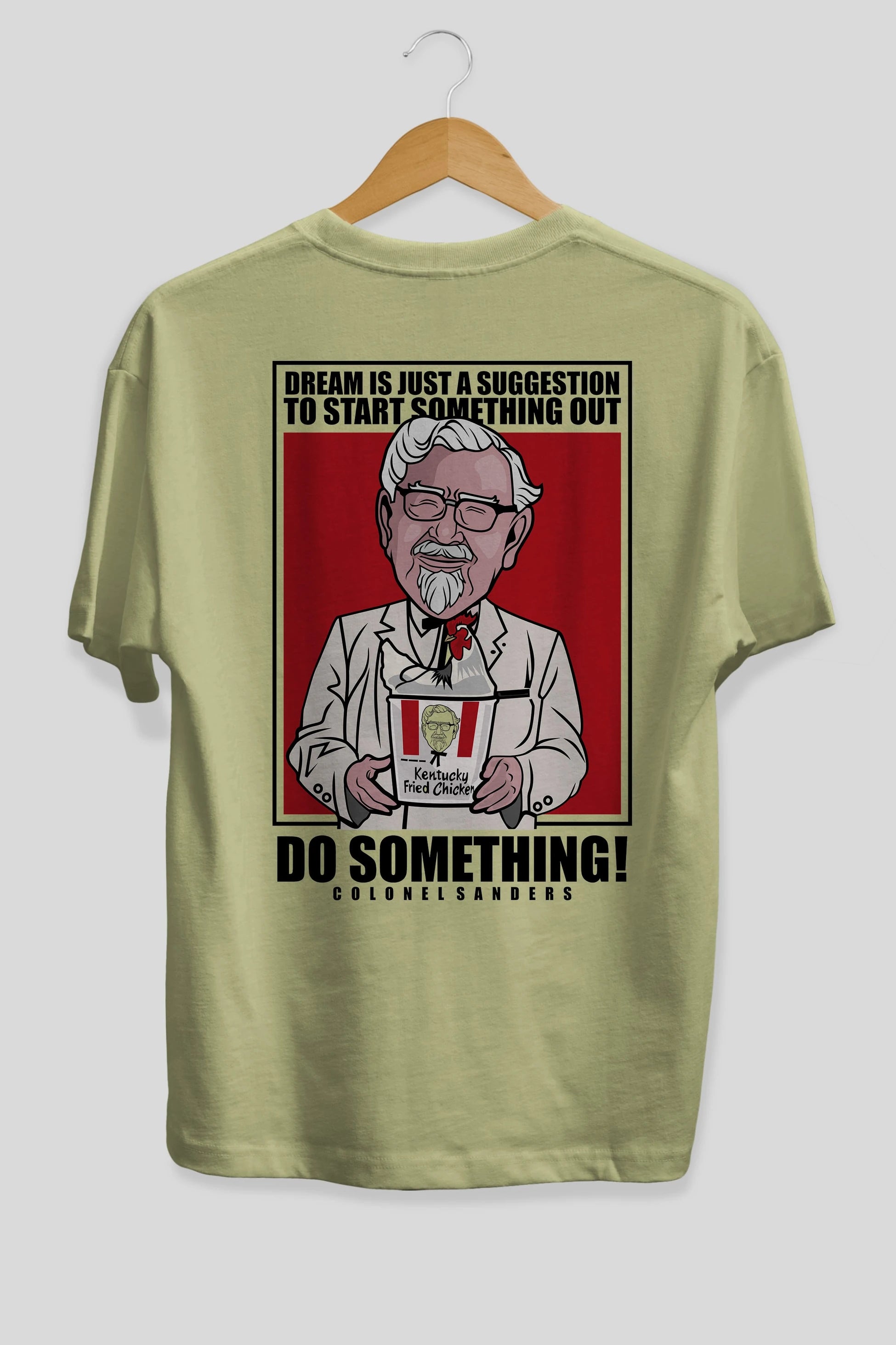 Colonel Sanders Arka Baskılı Oversize t-shirt Erkek Kadın Unisex %100 Pamuk tişort