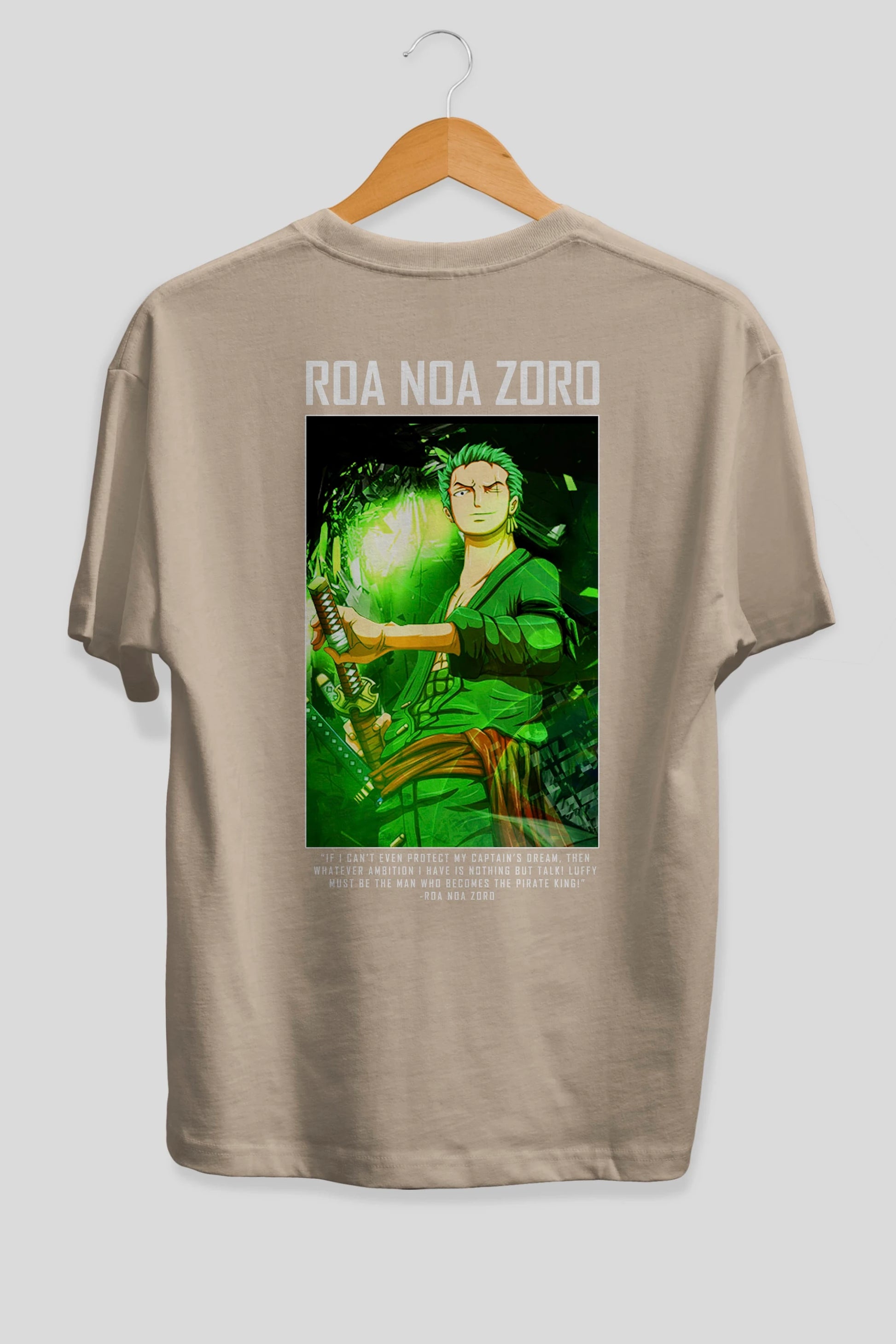 Roronoa Zoro 5 Anime Arka Baskılı Oversize t-shirt Erkek Kadın Unisex %100 pamuk tişort