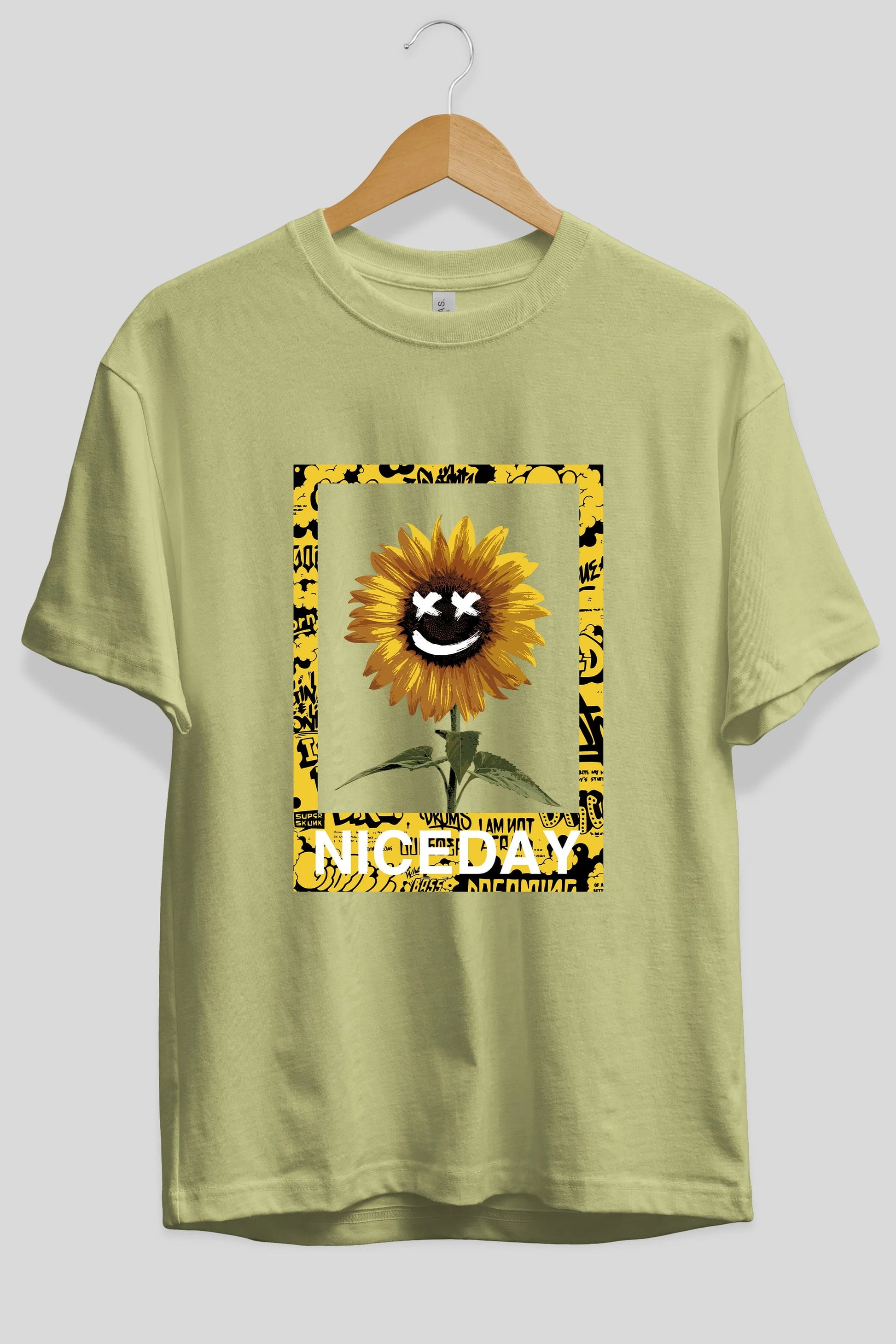 Niceday Streewear Ön Baskılı Oversize t-shirt Erkek Kadın Unisex
