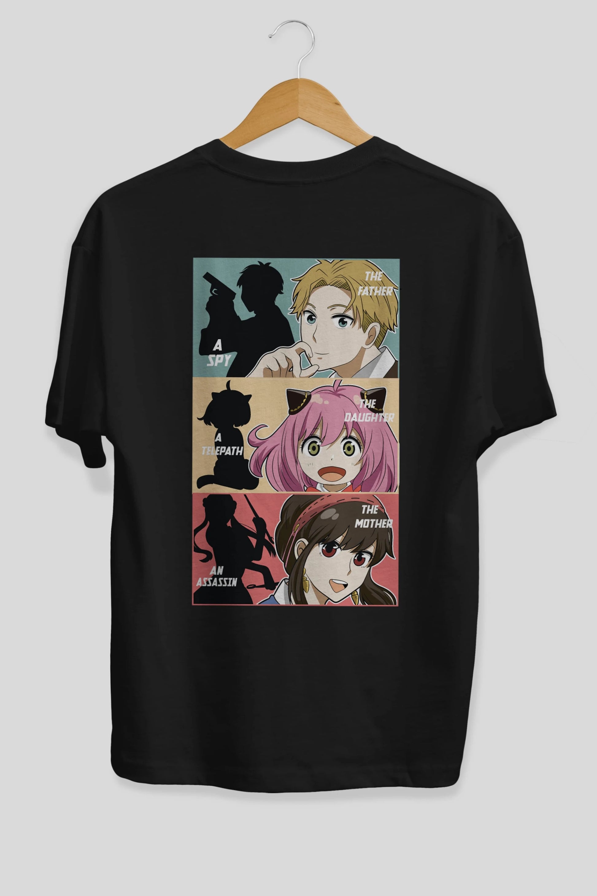 SPY X FAMILY Anime Arka Baskılı Oversize t-shirt Erkek Kadın Unisex