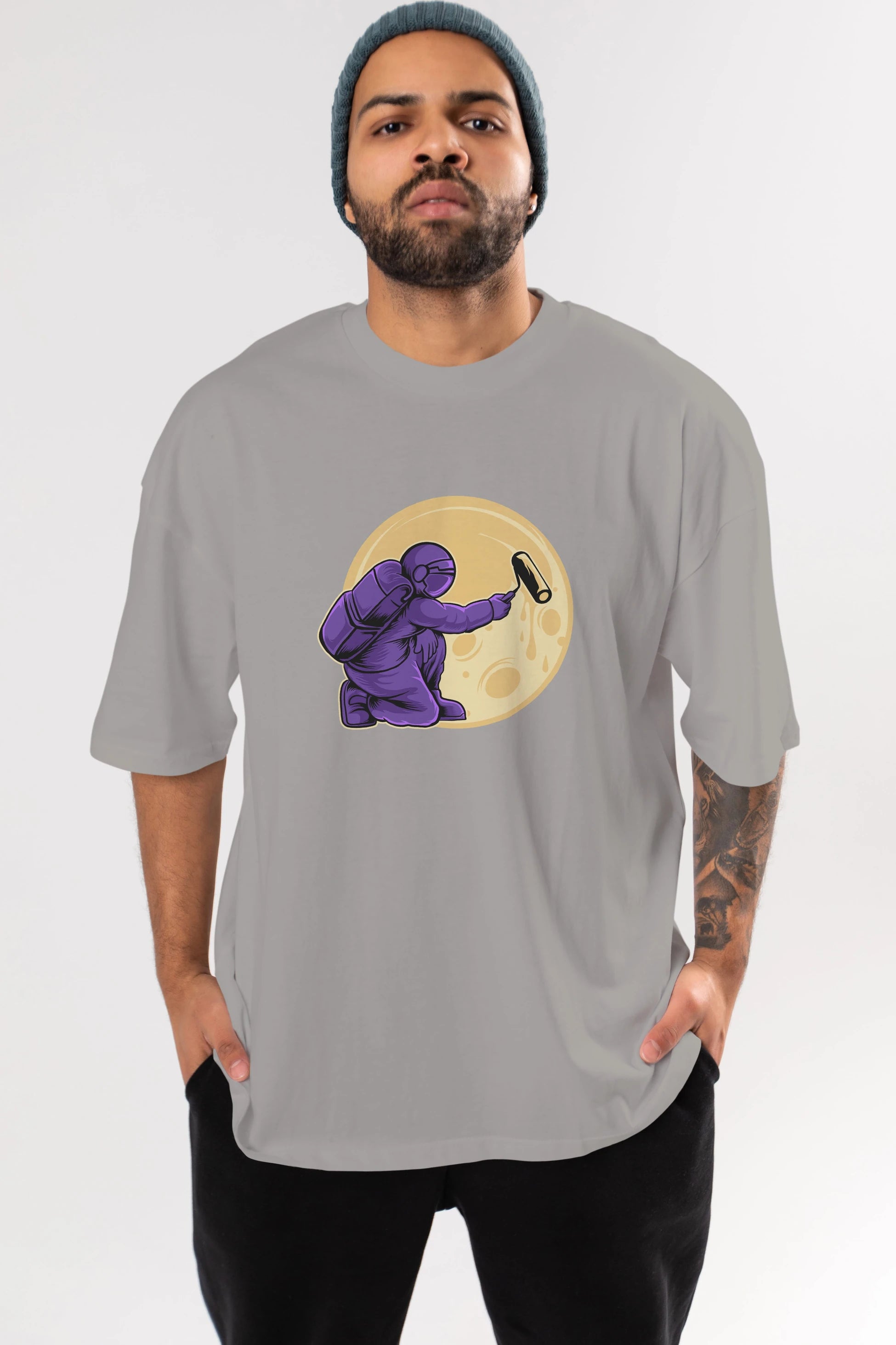 Astropaint Ön Baskılı Oversize t-shirt Erkek Kadın Unisex