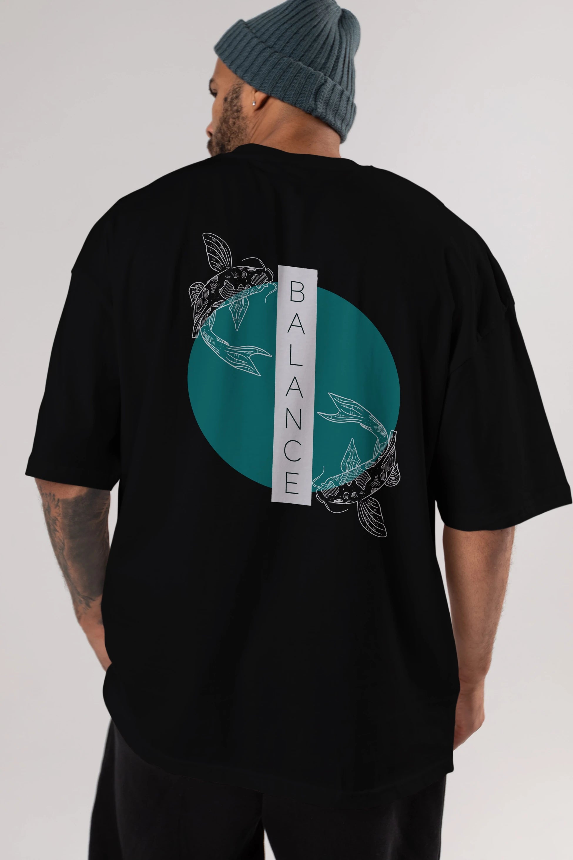 Balance 2 Yazılı Arka Baskılı Oversize t-shirt Erkek Kadın Unisex