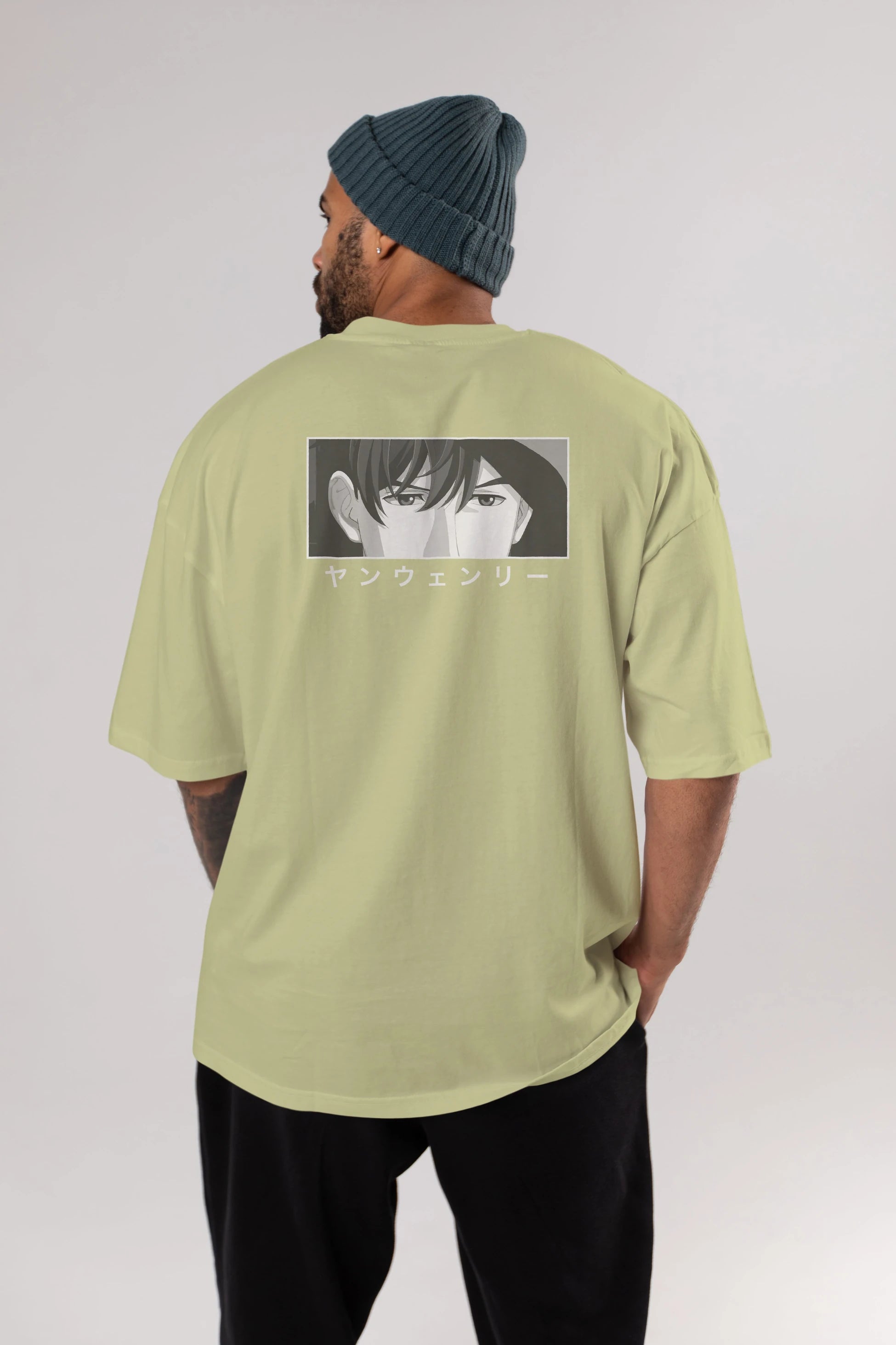 Wen-li Yang 1 Anime Arka Baskılı Oversize t-shirt Erkek Kadın Unisex