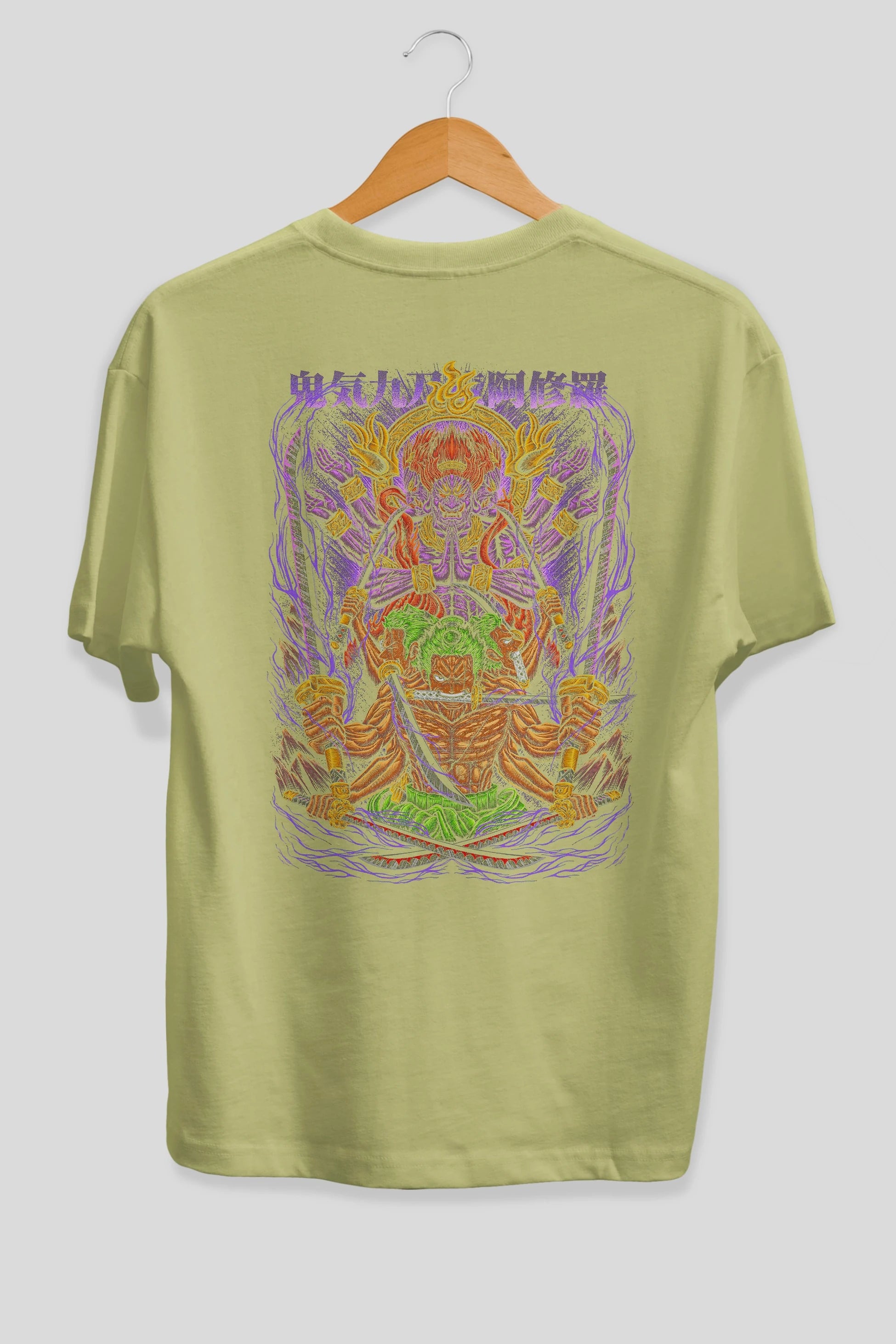 RORONOA ZORO 2 Anime Arka Baskılı Oversize t-shirt Erkek Kadın Unisex
