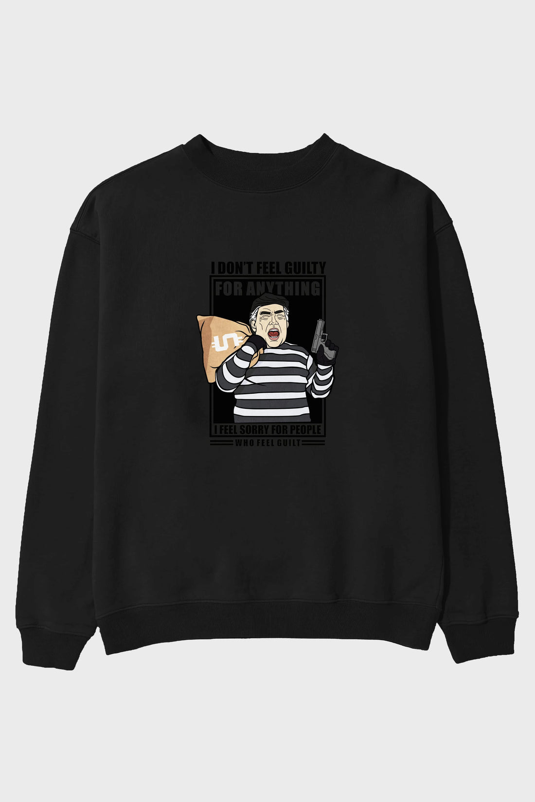 Criminal Trump Ön Baskılı Oversize Sweatshirt Erkek Kadın Unisex