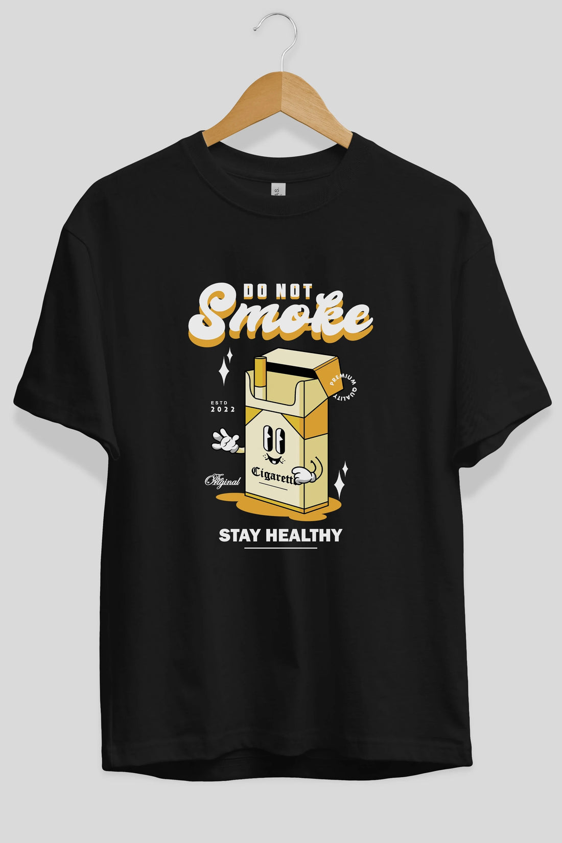 Do Not Smoke Ön Baskılı Oversize t-shirt Erkek Kadın Unisex