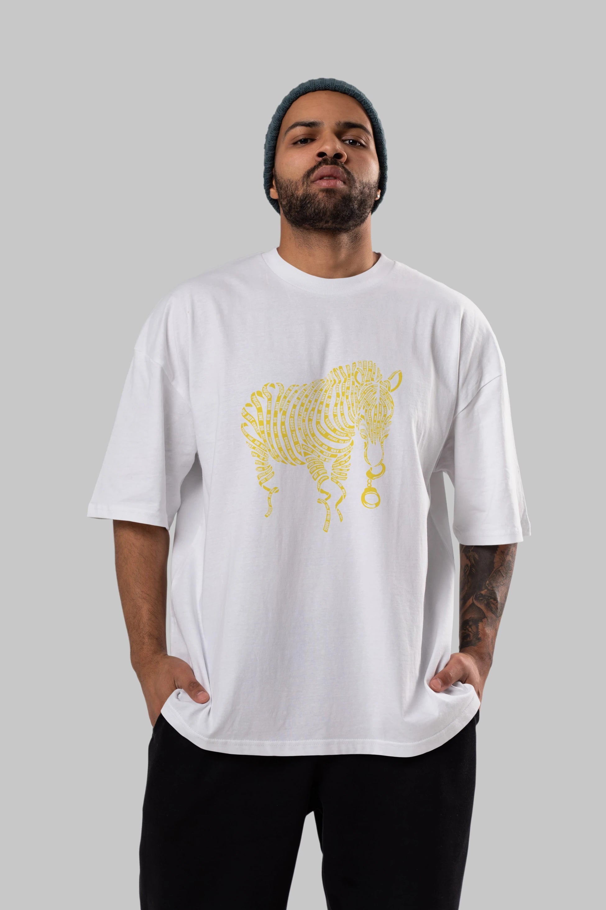 Nature of Crime Ön Baskılı Oversize t-shirt %100 pamuk Erkek Kadın Unisex