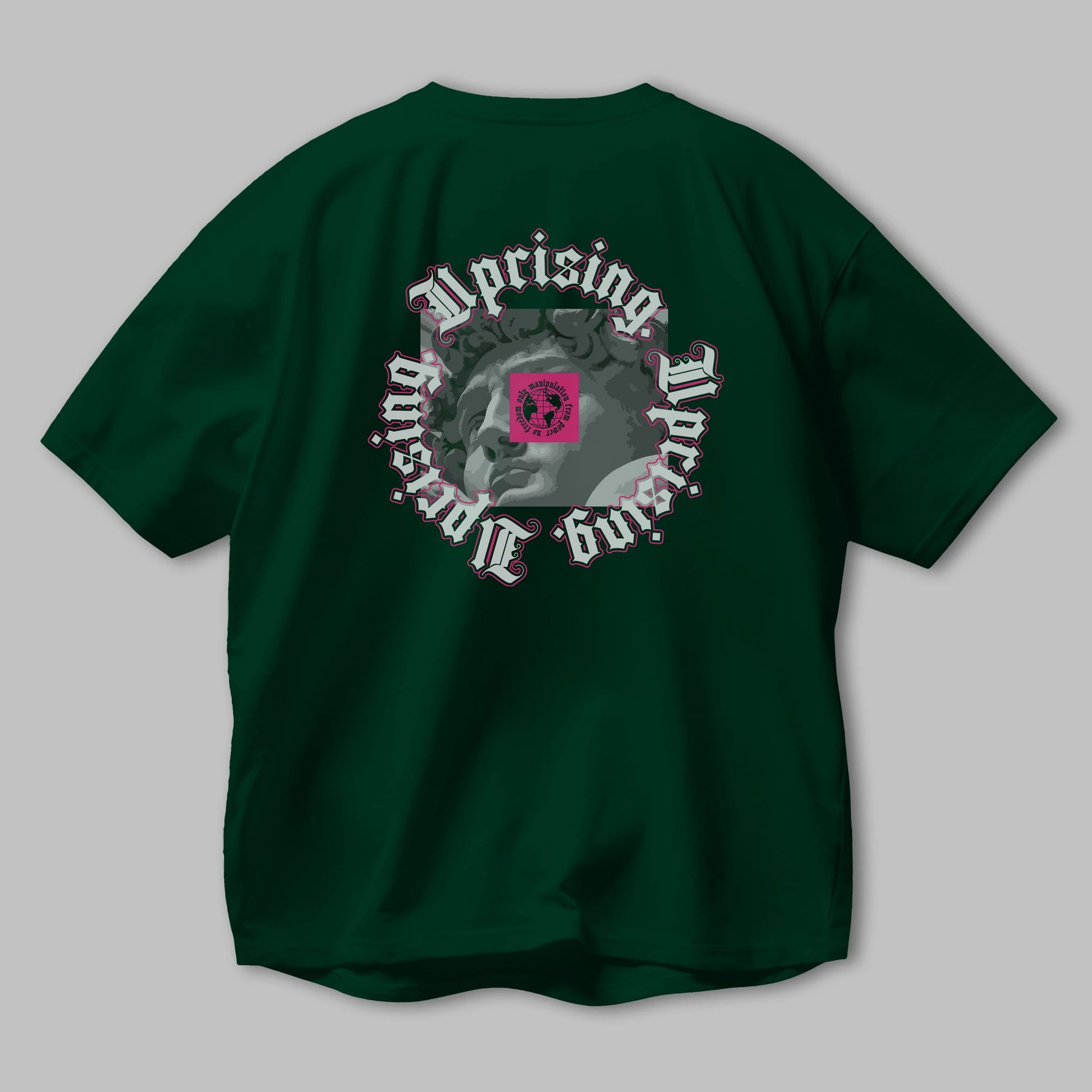 Uprising Arka Baskılı Oversize t-shirt Erkek Kadın Unisex