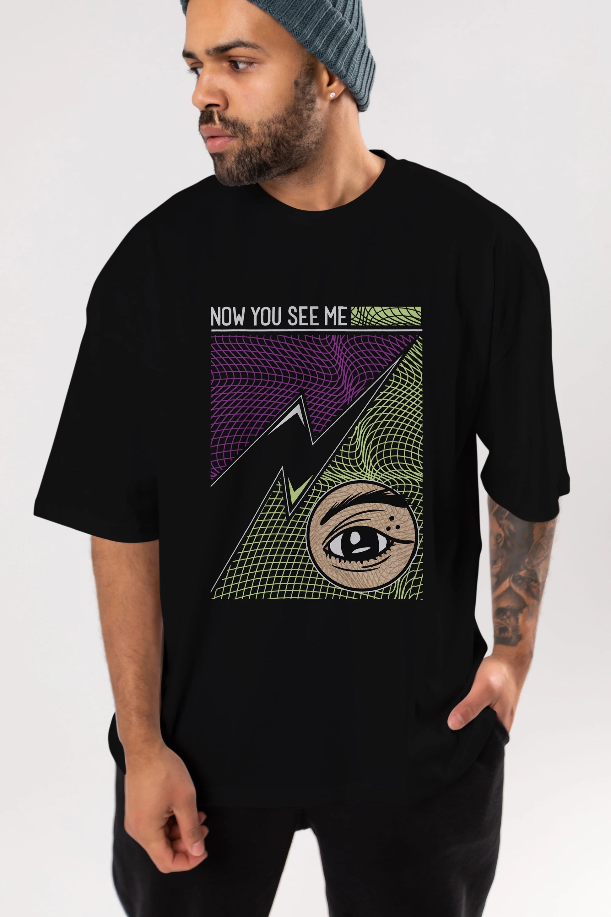 Now You See Me Ön Baskılı Oversize t-shirt Erkek Kadın Unisex