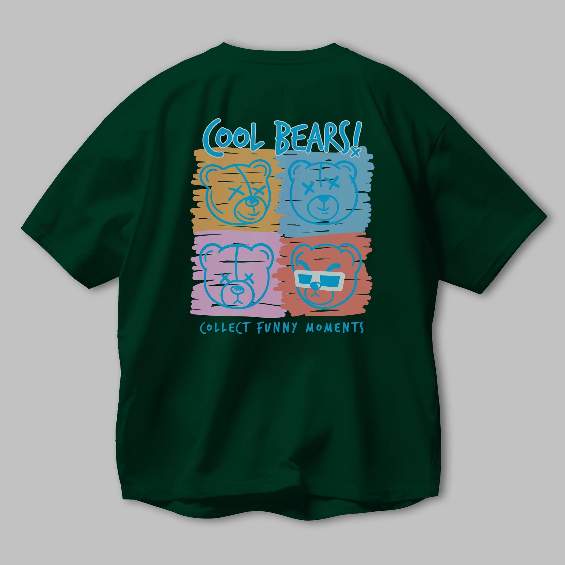 Cool Bears Arka Baskılı Oversize t-shirt Erkek Kadın Unisex