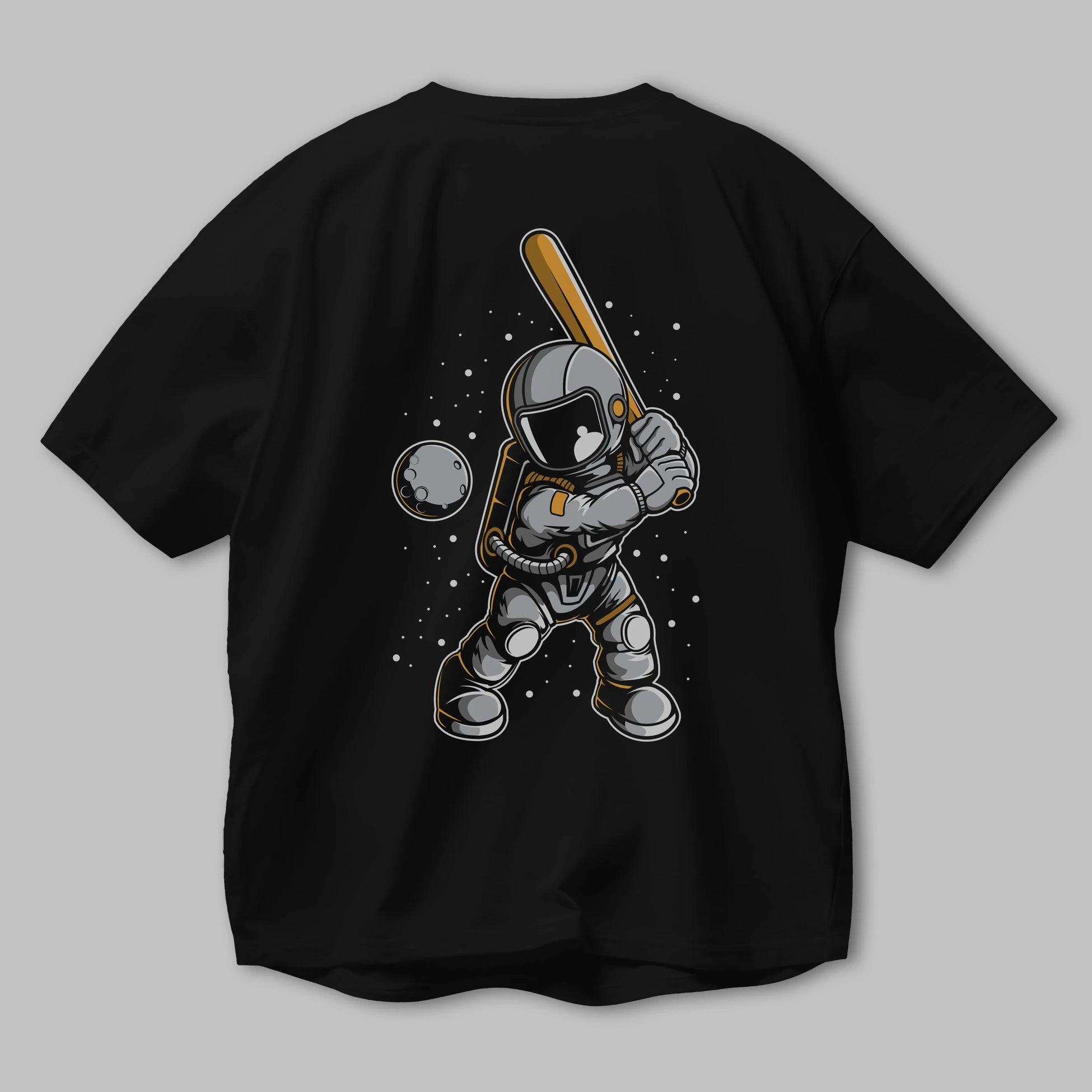 Astronaut Baseball Arka Baskılı Oversize t-shirt Erkek Kadın Unisex
