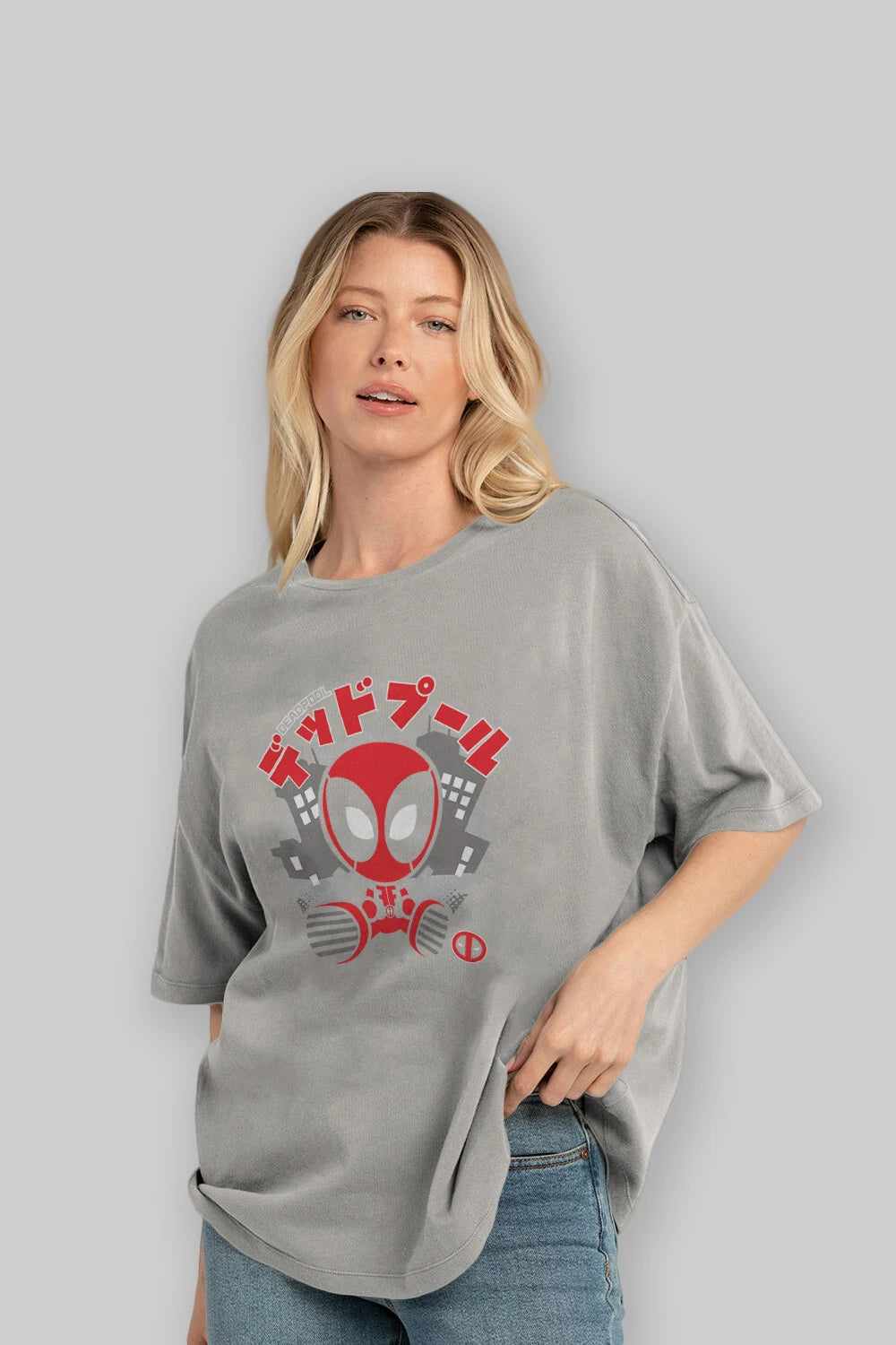 Deadpool (15) Ön Baskılı Oversize t-shirt Erkek Kadın Unisex %100 Pamuk Bisiklet Yaka tişort