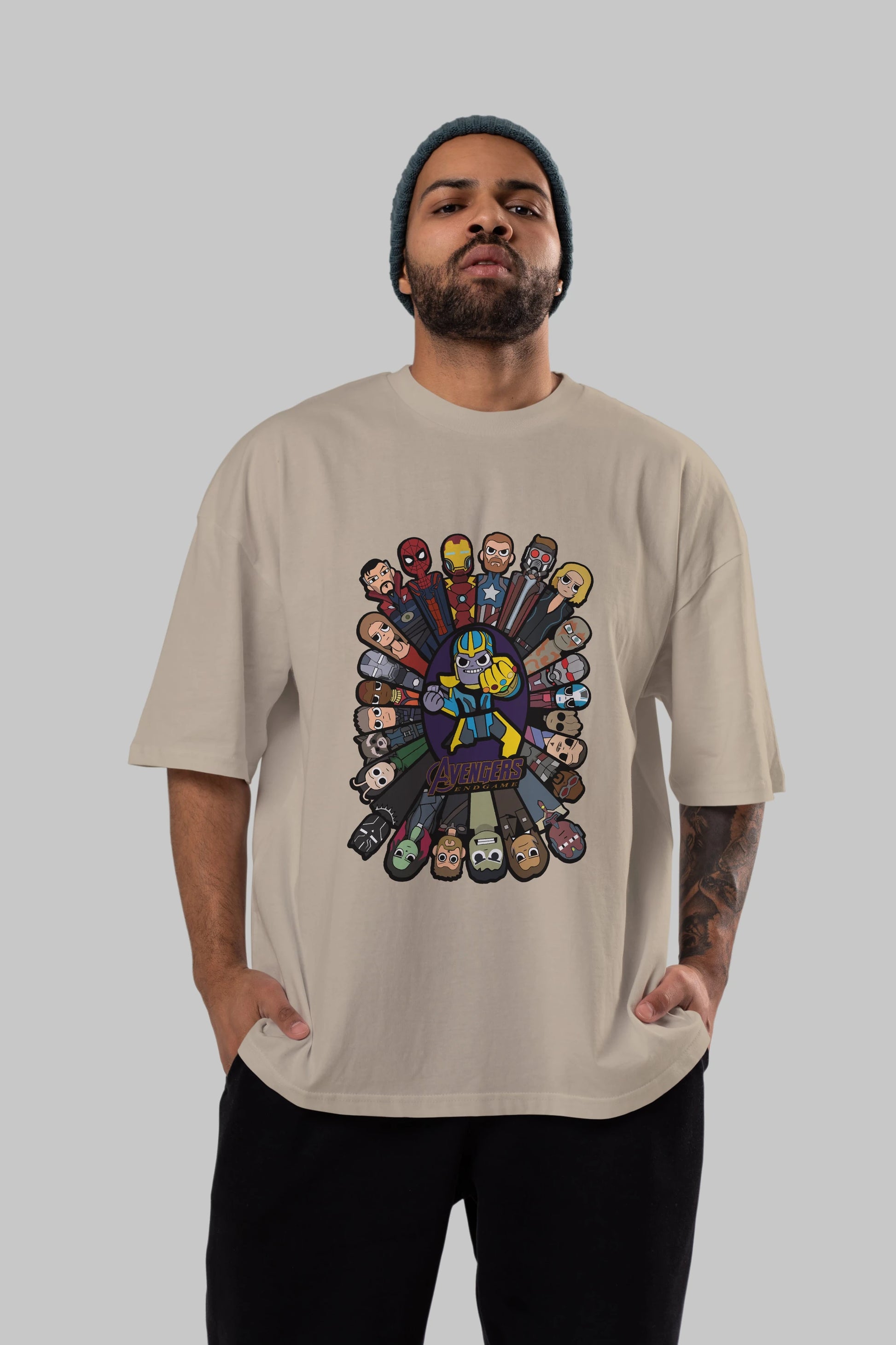 The Avengers (2) Ön Baskılı Oversize t-shirt Erkek Kadın Unisex %100 Pamuk Bisiklet Yaka tişort