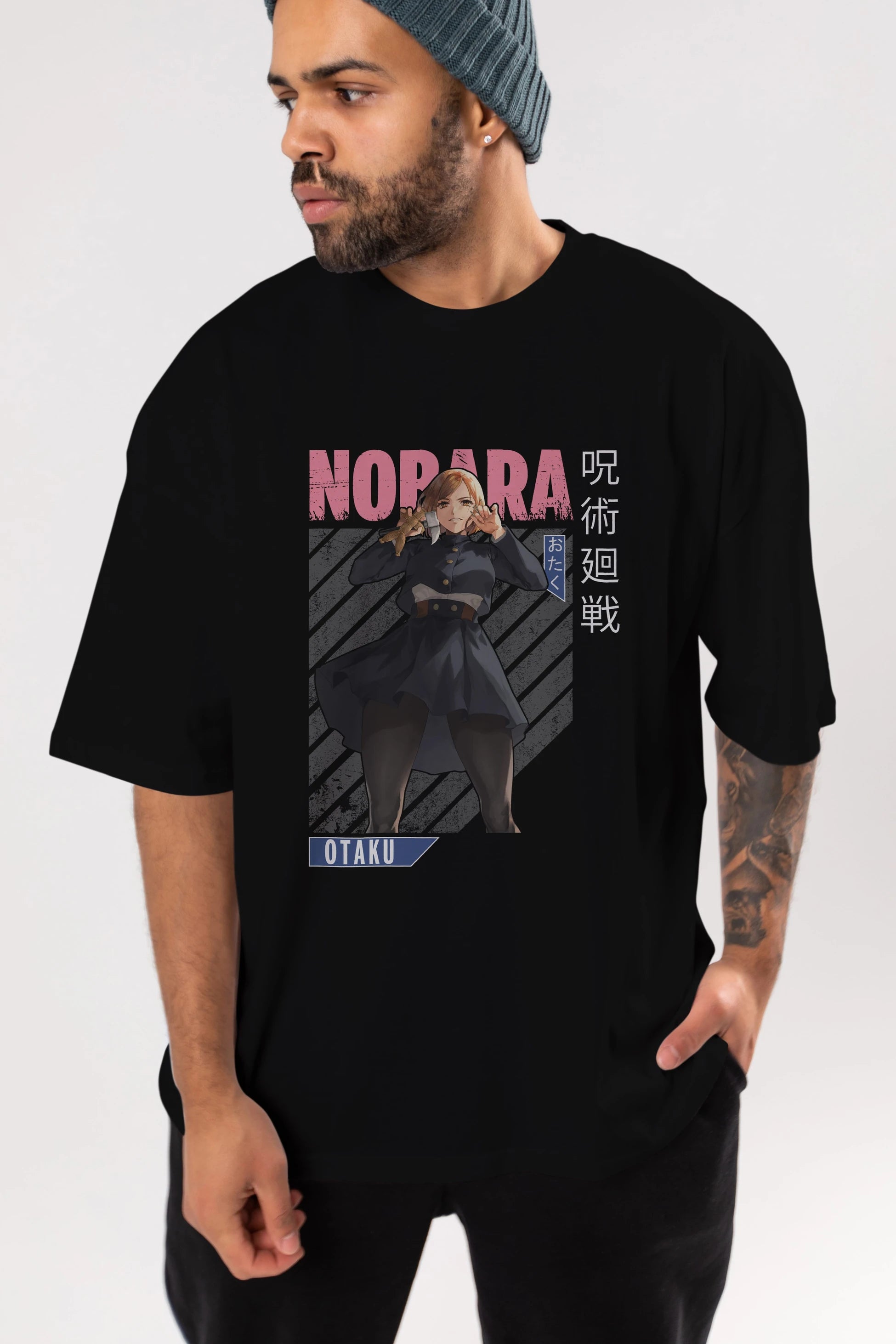 Nobara Kugisaki 4 Anime Ön Baskılı Oversize t-shirt %100 pamuk Erkek Kadın Unisex