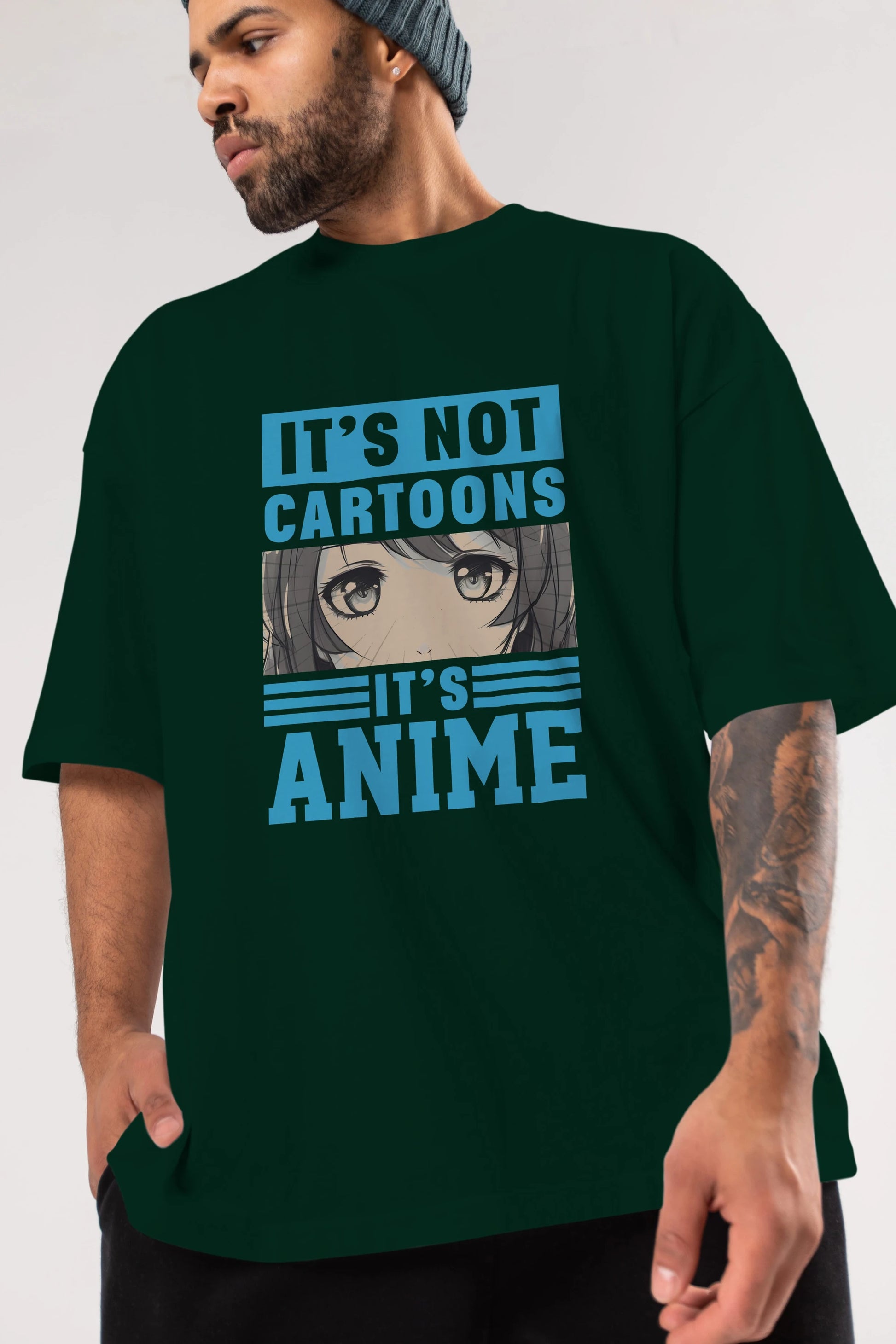 Its Anime Anime Ön Baskılı Oversize t-shirt Erkek Kadın Unisex