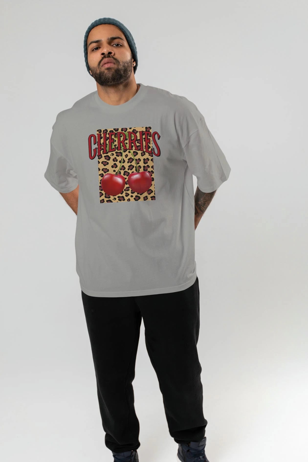 Cherry Cherries 6 Ön Baskılı Oversize t-shirt Erkek Kadın Pamuk Bisiklet Yaka tişort