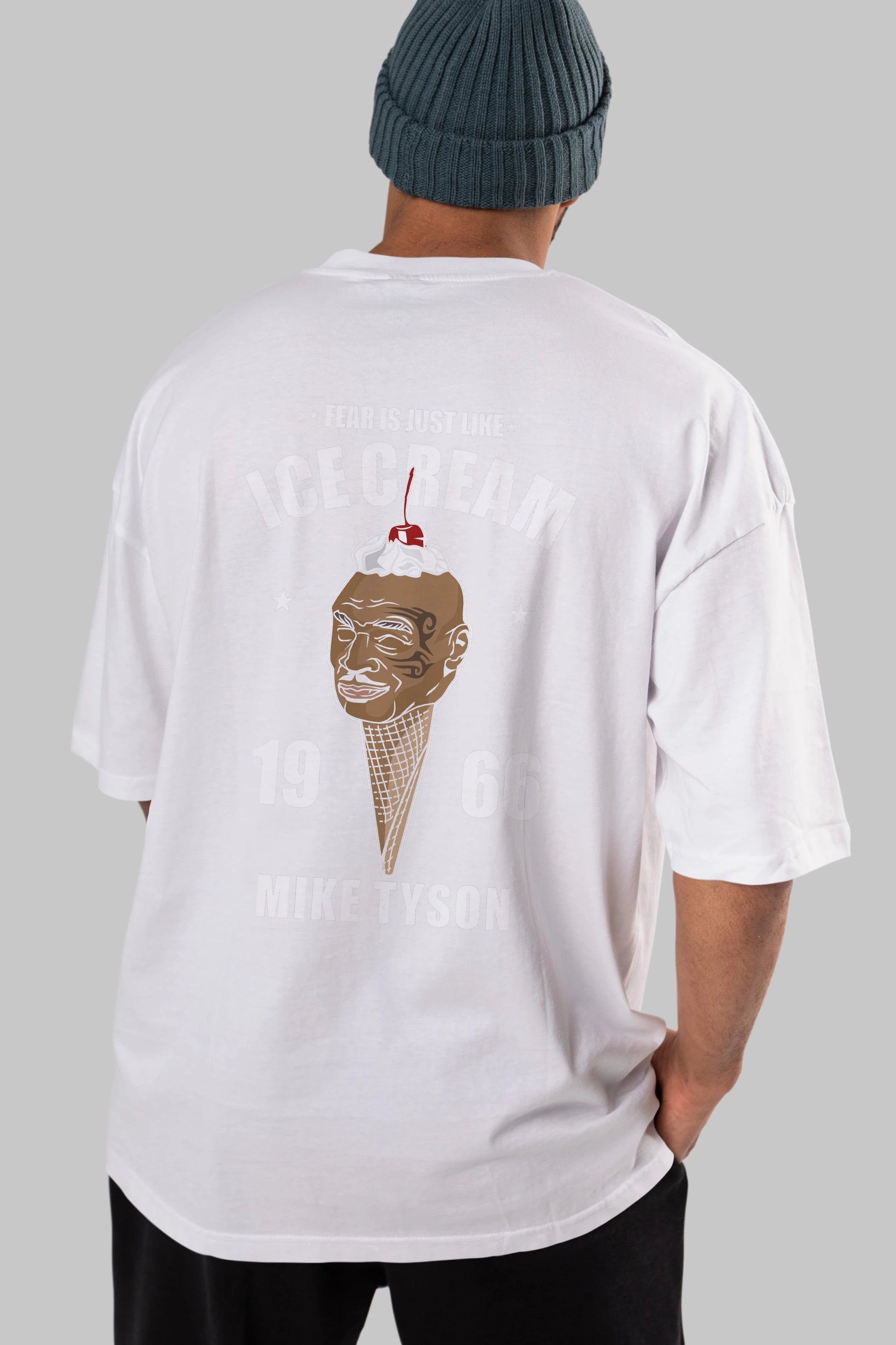 Tyson Ice Cream Arka Baskılı Oversize t-shirt Erkek Kadın Unisex %100 Pamuk tişort