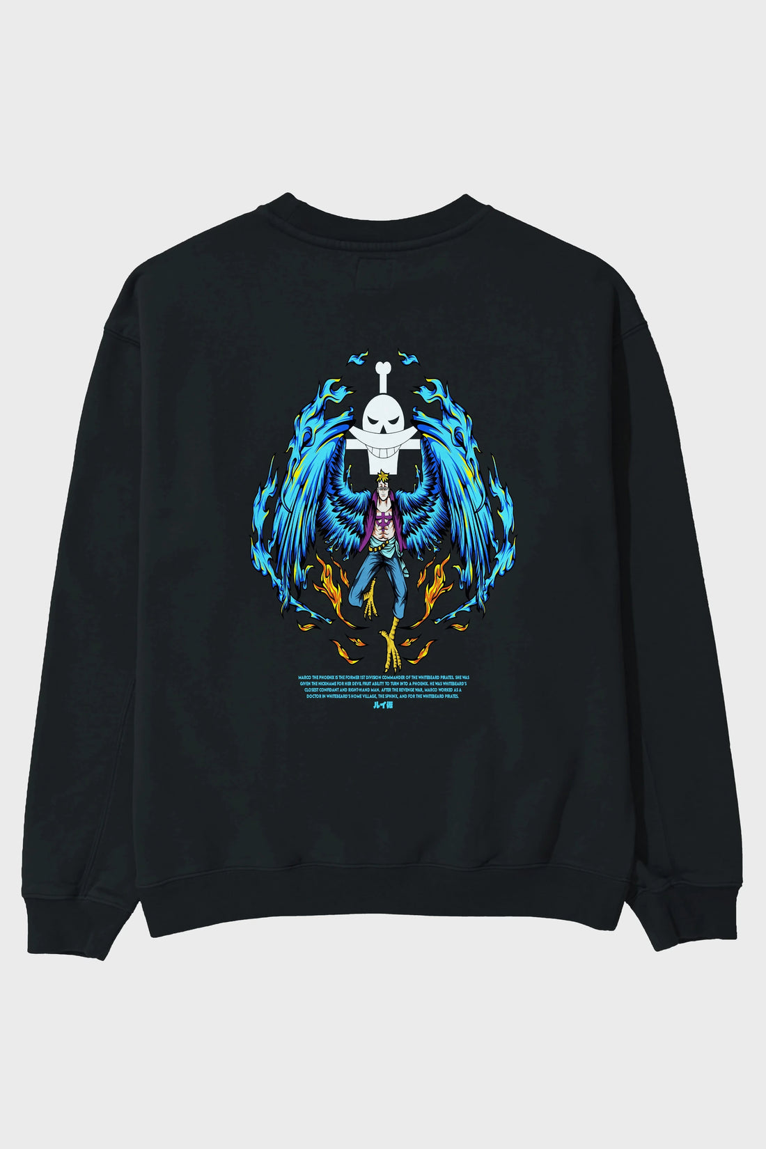Marco Anime Arka Baskılı Oversize Sweatshirt Erkek Kadın Unisex