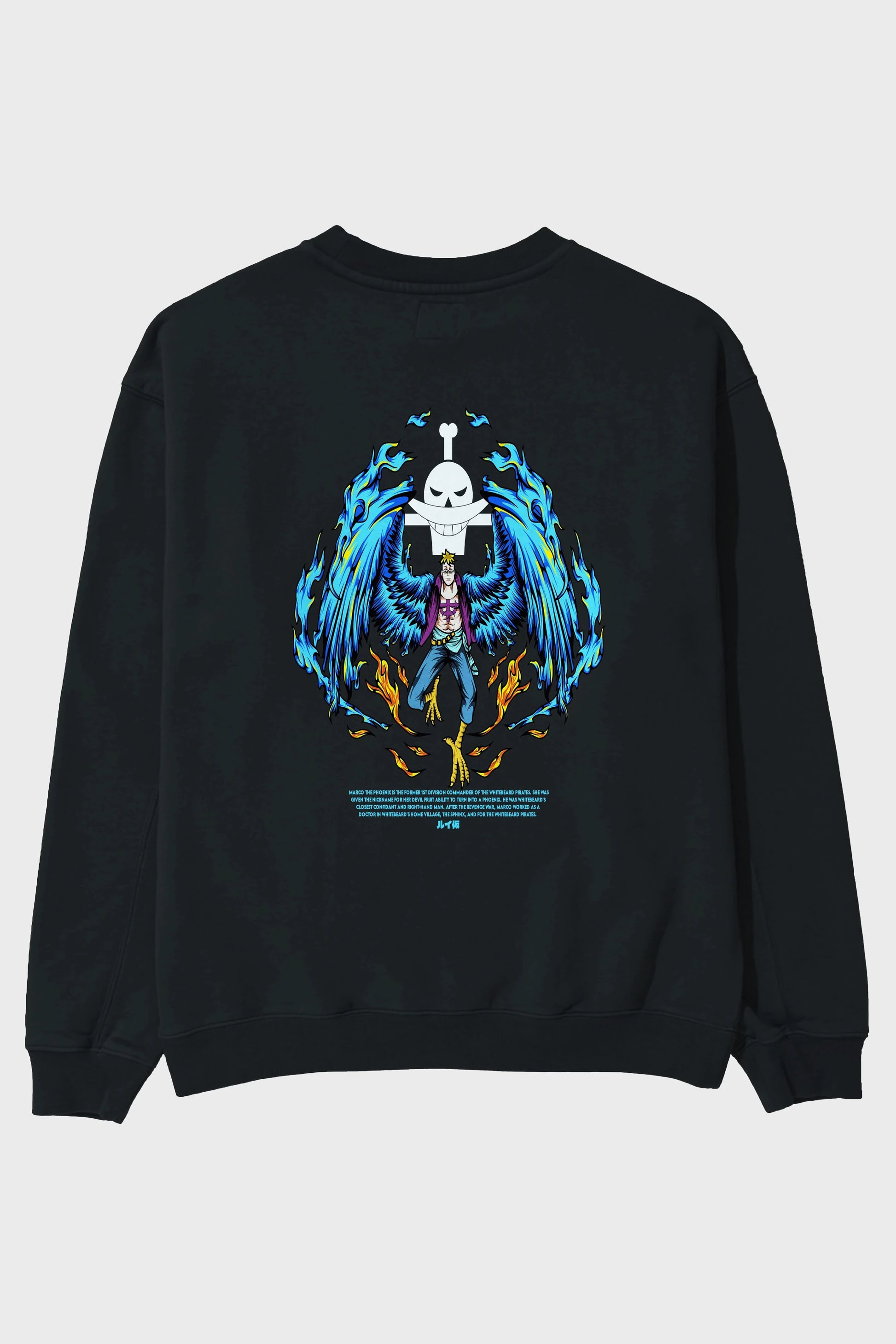 Marco Anime Arka Baskılı Oversize Sweatshirt Erkek Kadın Unisex