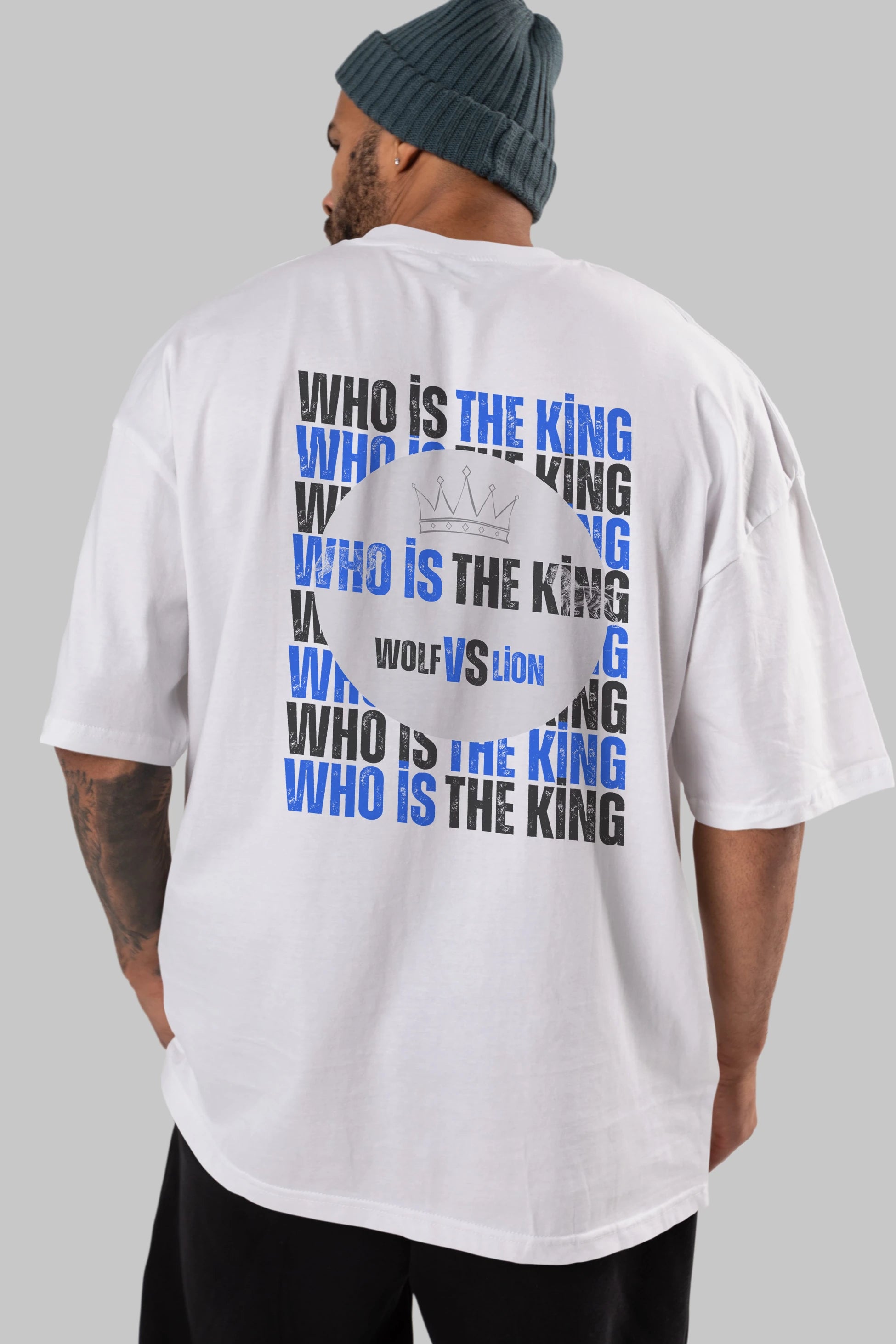 Who Is The King Yazılı Arka Baskılı Oversize t-shirt Erkek Kadın Unisex