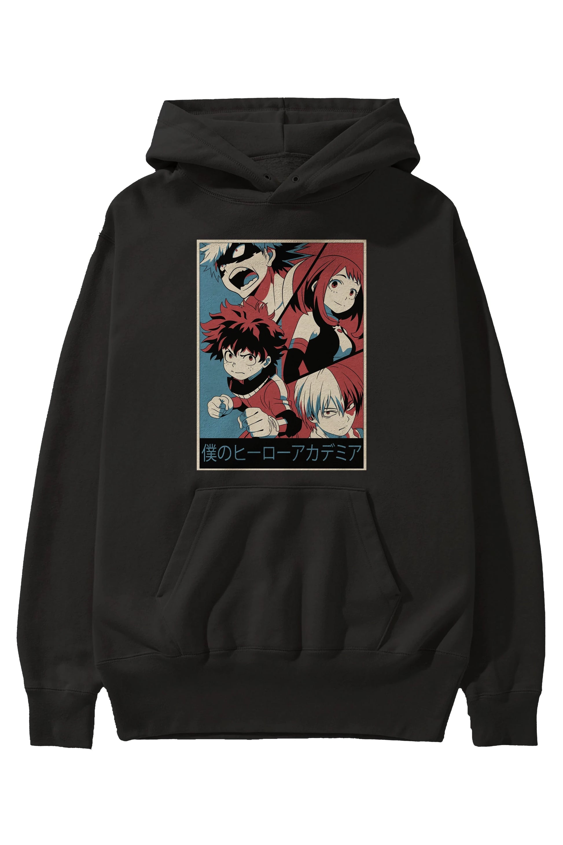 BokuNoHero Anime Ön Baskılı Hoodie Oversize Kapüşonlu Sweatshirt Erkek Kadın Unisex